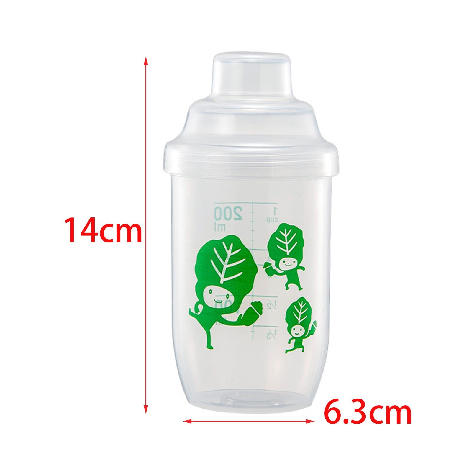 6xShaker Bottle with Scale Portable Milkshake Cup for Milkshakes Coffee Sports