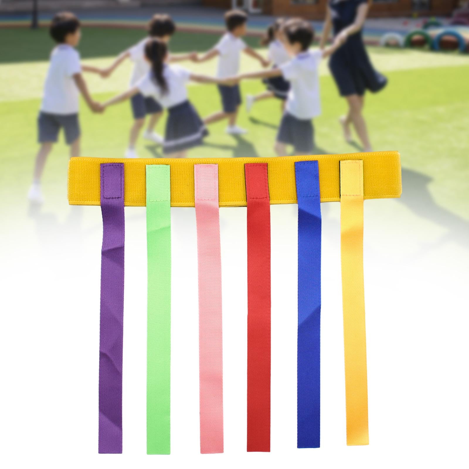 2xPull Tail Game Belt Team Game Kids Chasing Game for Outdoor Birthday Yellow