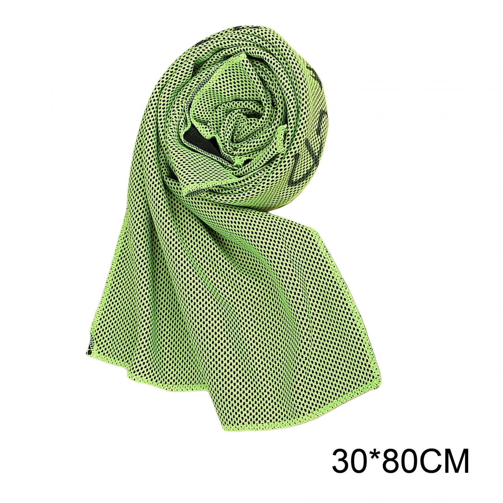 3xCooling Towel Breathable Fast Drying Ice Towel for Exercise Hot Weather green