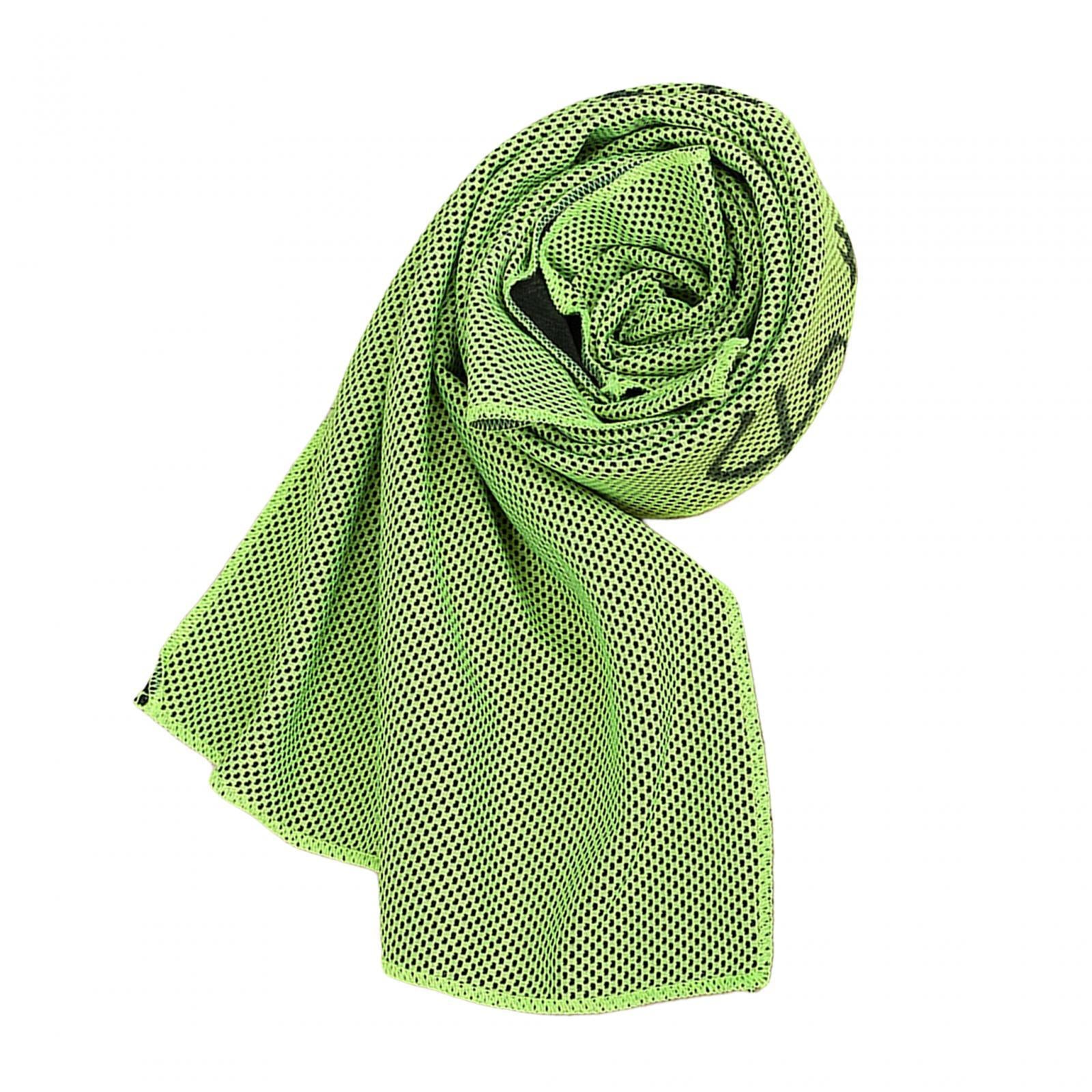 3xCooling Towel Breathable Fast Drying Ice Towel for Exercise Hot Weather green