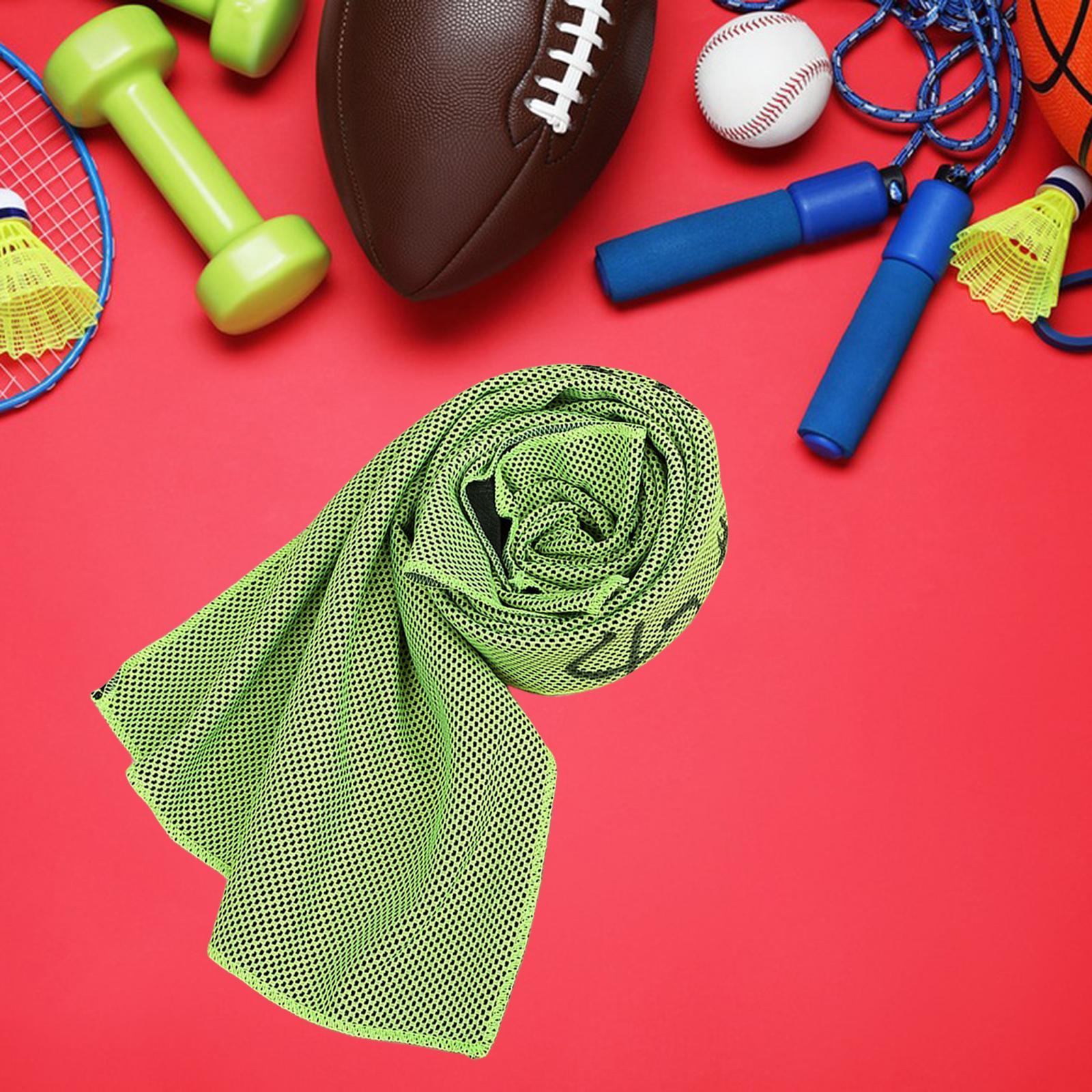3xCooling Towel Breathable Fast Drying Ice Towel for Exercise Hot Weather green