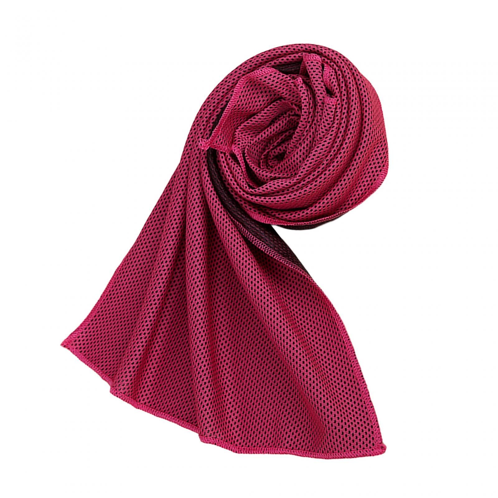 2xCooling Towel Breathable Fast Drying Ice Towel for Exercise Hot Weather rose red