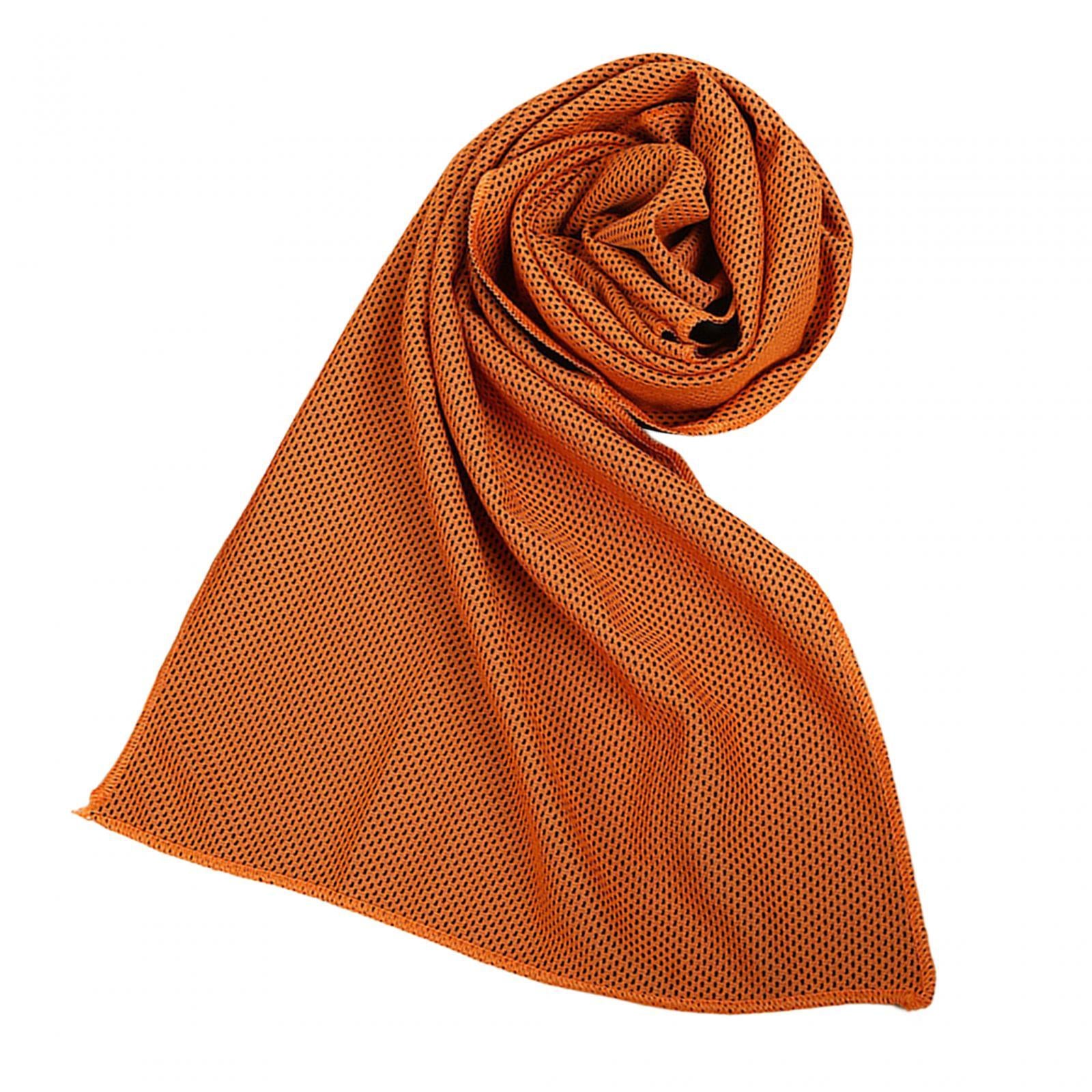3xCooling Towel Breathable Fast Drying Ice Towel for Exercise Hot Weather orange