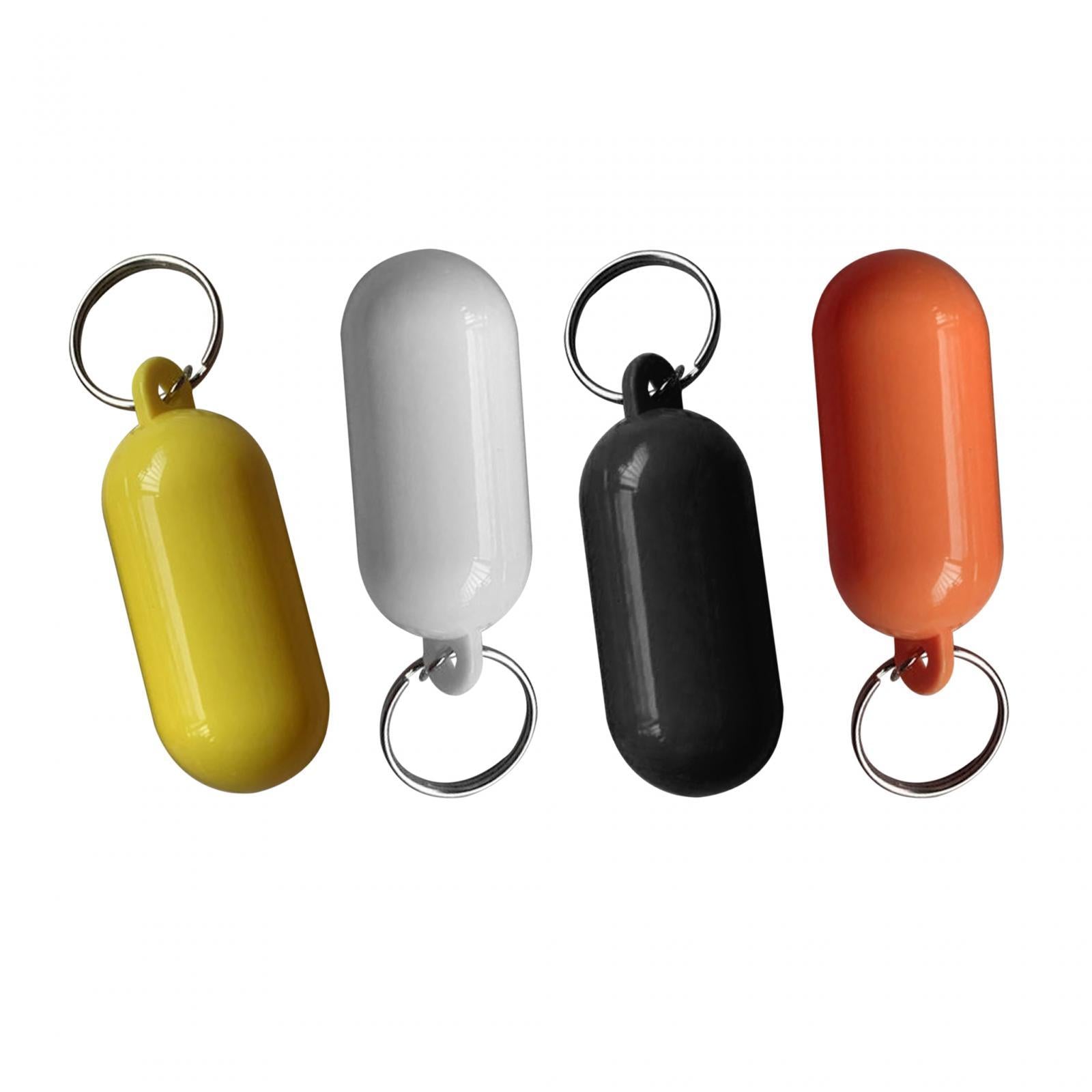 4xFloating Keychain Buoyant Key Chain for Outdoor Water Sports Rafting Fishing Yellow