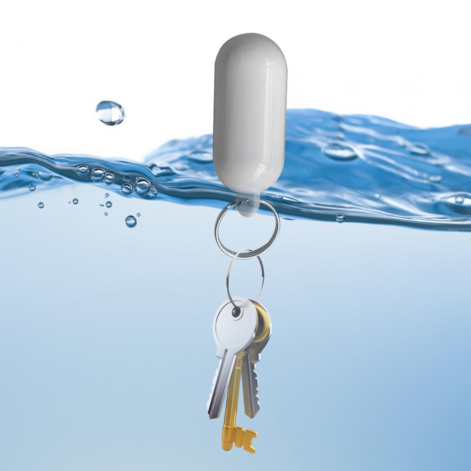 4xFloating Keychain Buoyant Key Chain for Outdoor Water Sports Rafting Fishing White