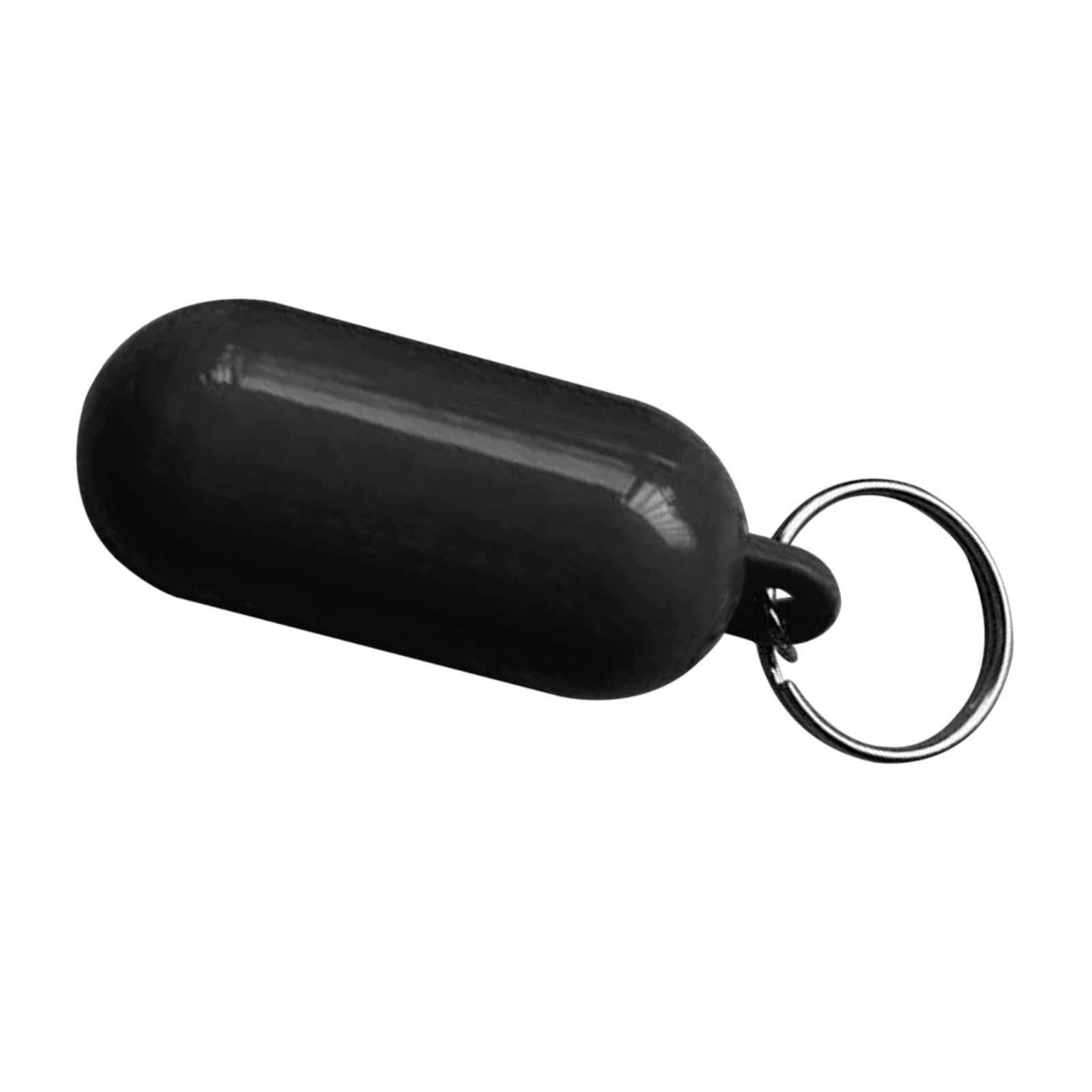 2xFloating Keychain Buoyant Key Chain for Outdoor Water Sports Rafting Fishing Black