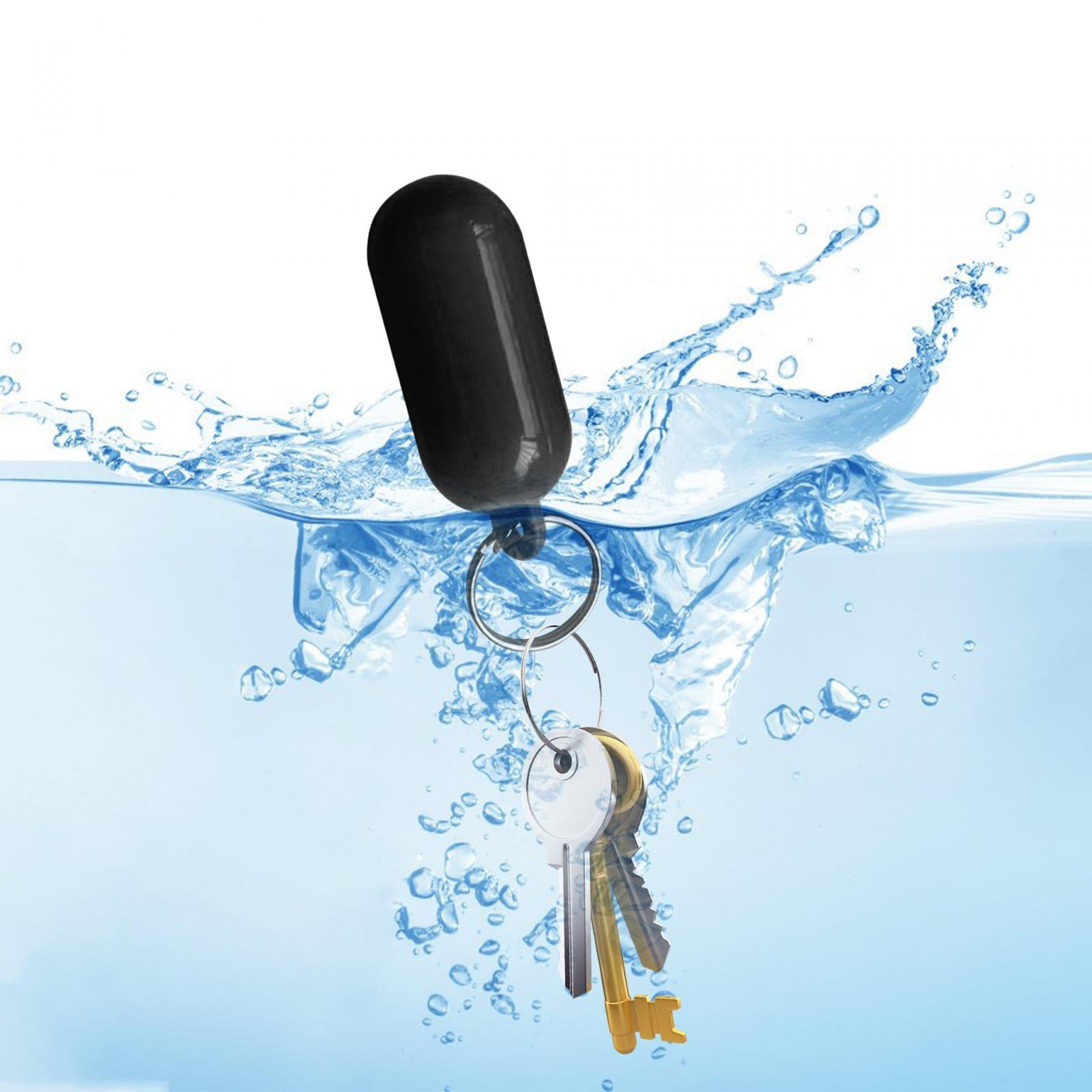 3xFloating Keychain Buoyant Key Chain for Outdoor Water Sports Rafting Fishing Black