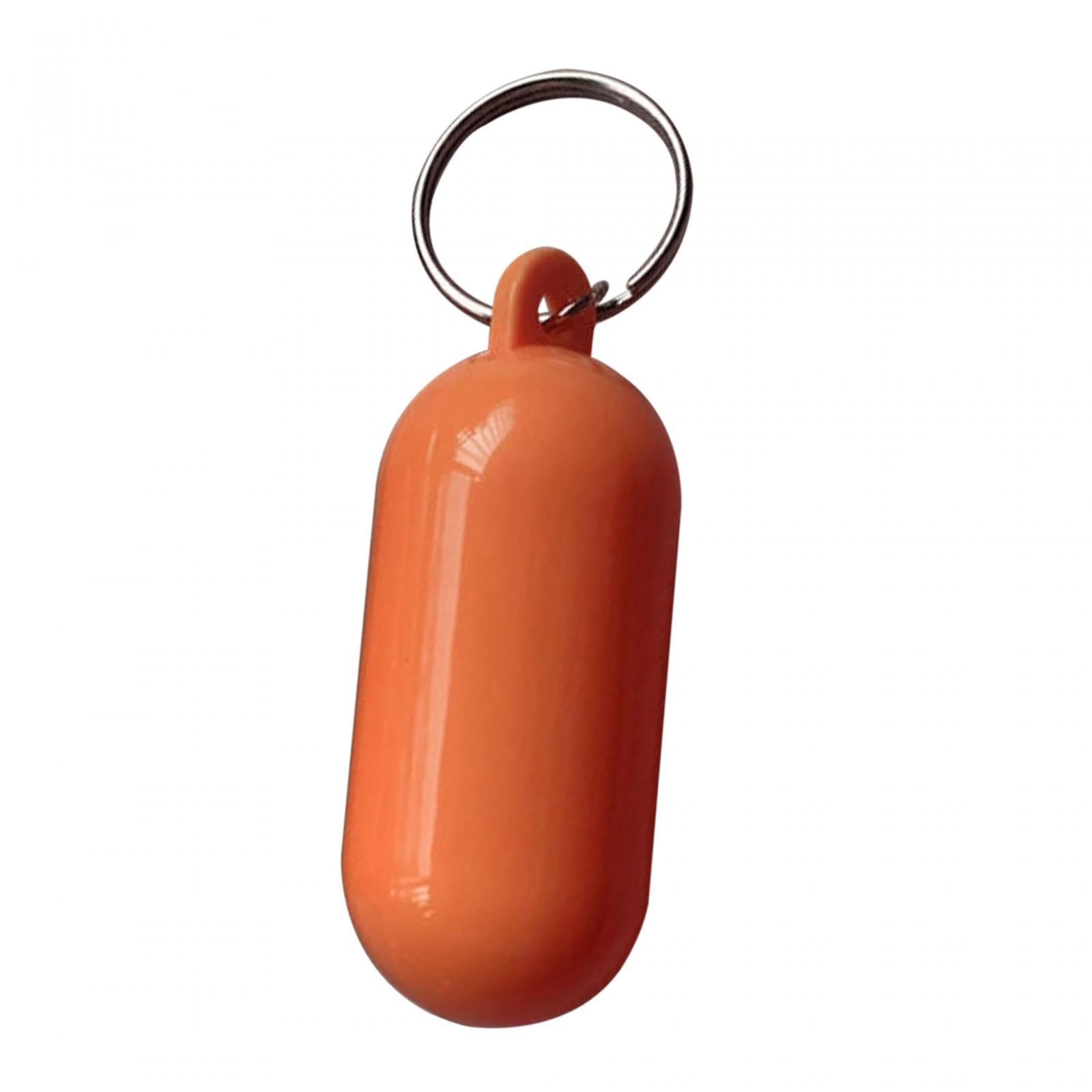2xFloating Keychain Buoyant Key Chain for Outdoor Water Sports Rafting Fishing Orange