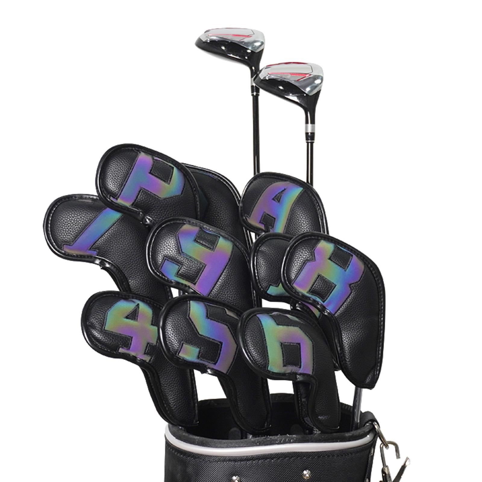 10Pcs Golf Iron Covers Set Trendy Wrap Socks Waterproof Golf Club Head Cover