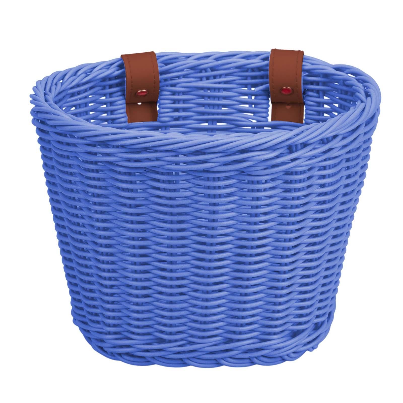 Kids Bike Basket Front Bicycle Cargo Rack Bag Travel Picnic Tricycle Baskets Blue