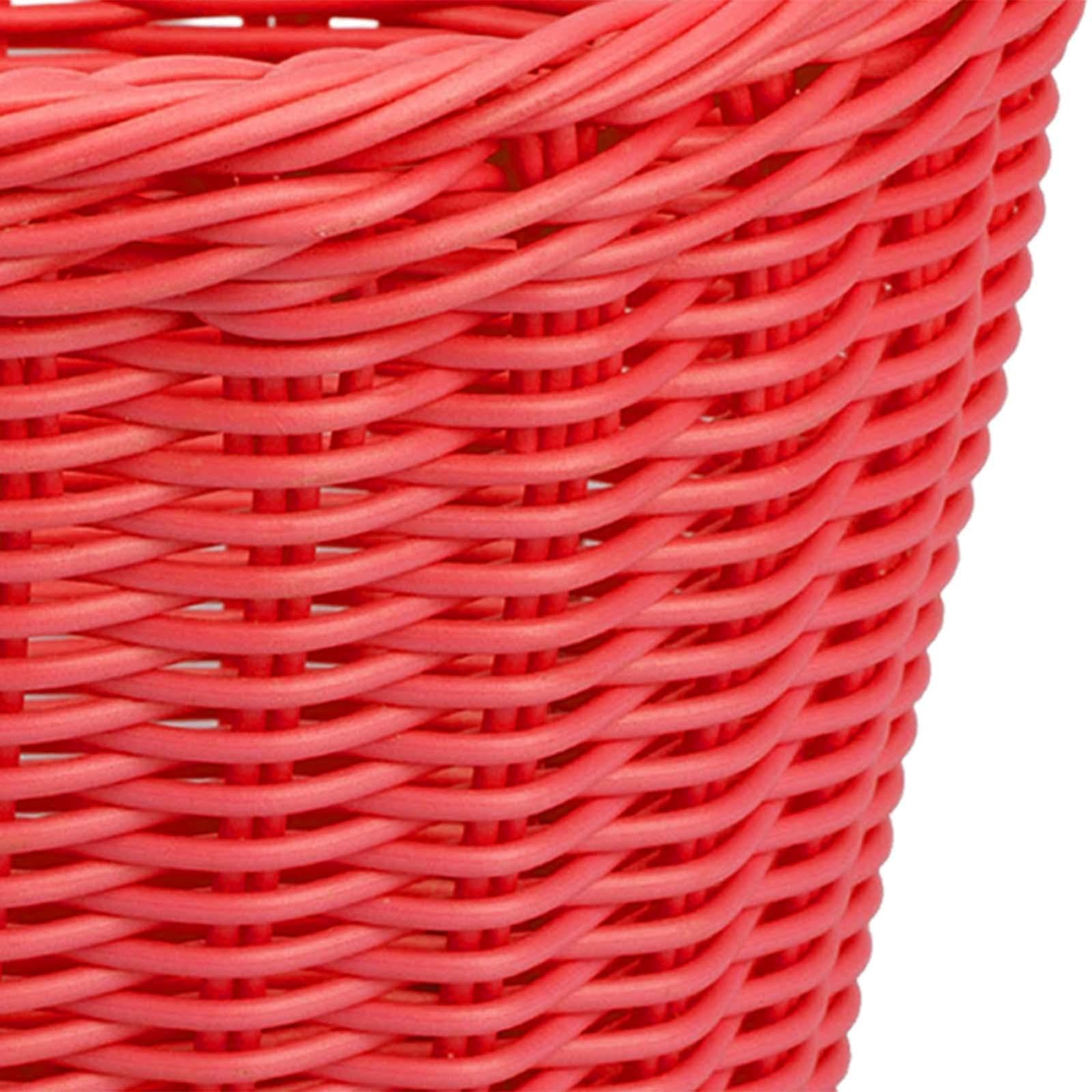 Kids Bike Basket Front Bicycle Cargo Rack Bag Travel Picnic Tricycle Baskets Red