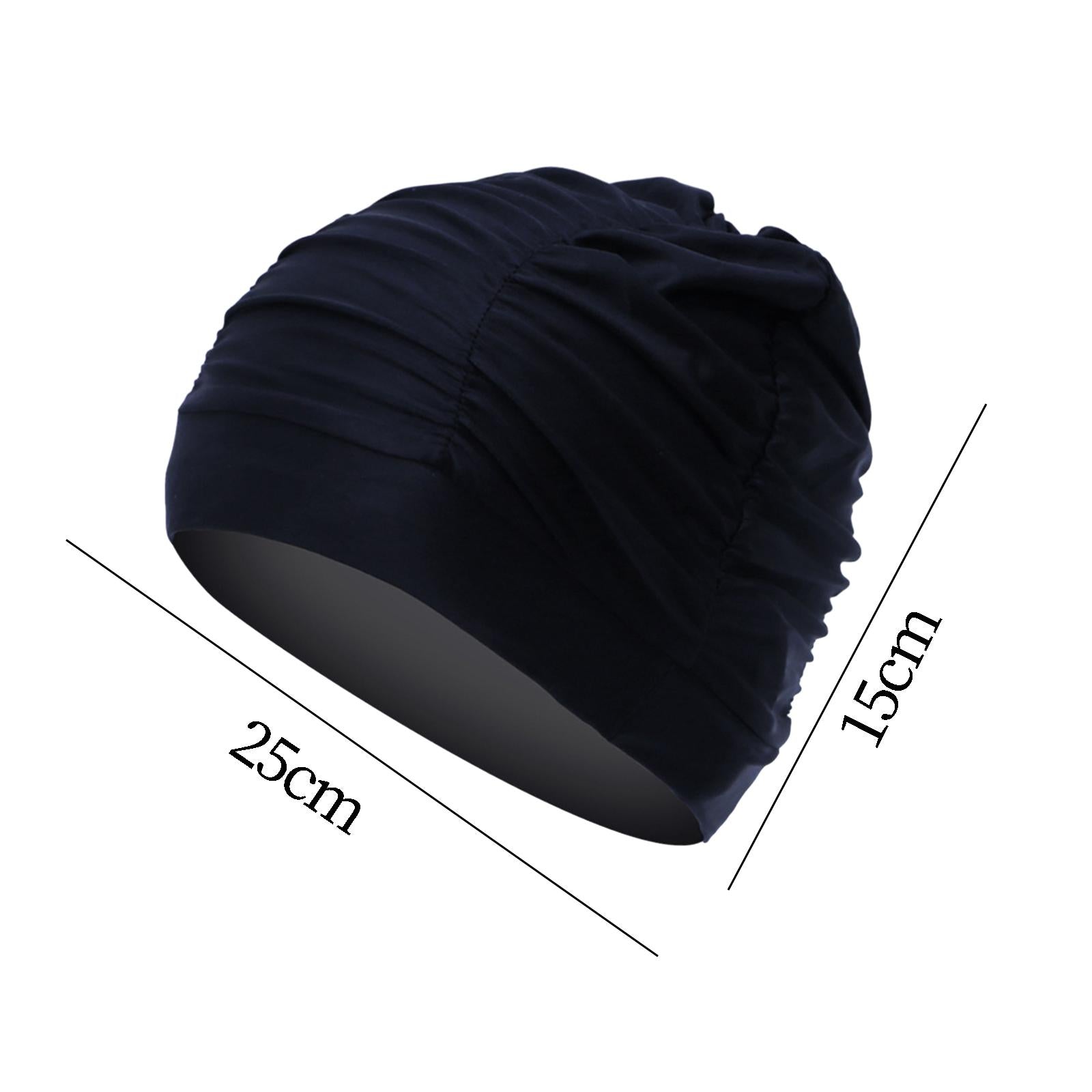 Swim Hat Swim Bathing Hat for Summer Beach Water Sport Surf Adults Black