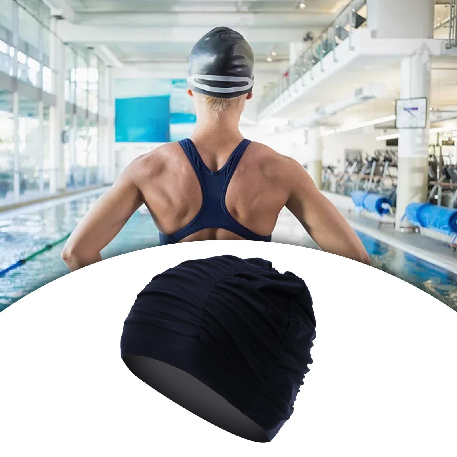 Swim Hat Swim Bathing Hat for Summer Beach Water Sport Surf Adults Black