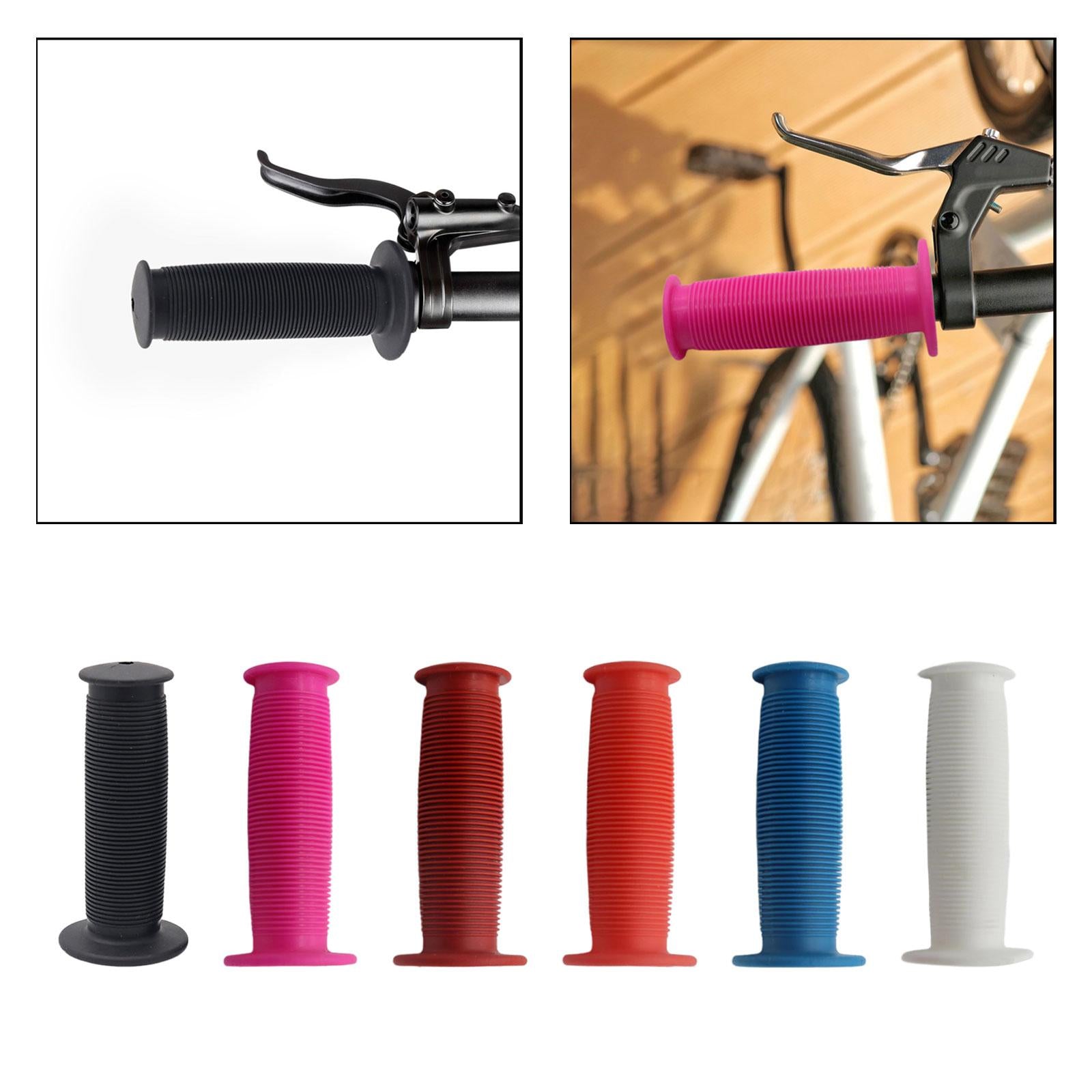 4xBike Handlebar Grip Durable Bicycle Handle Grips for Biking Skateboard Bikes Black