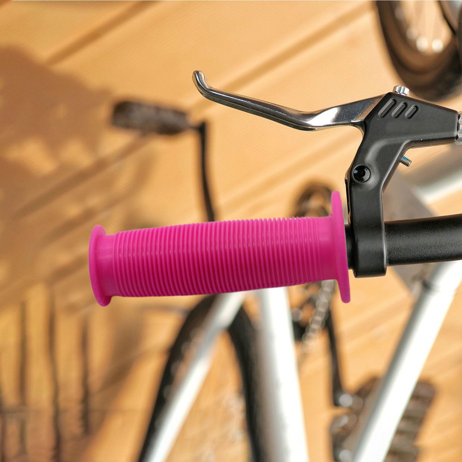2xBike Handlebar Grip Durable Bicycle Handle Grips for Biking Skateboard Bikes Pink