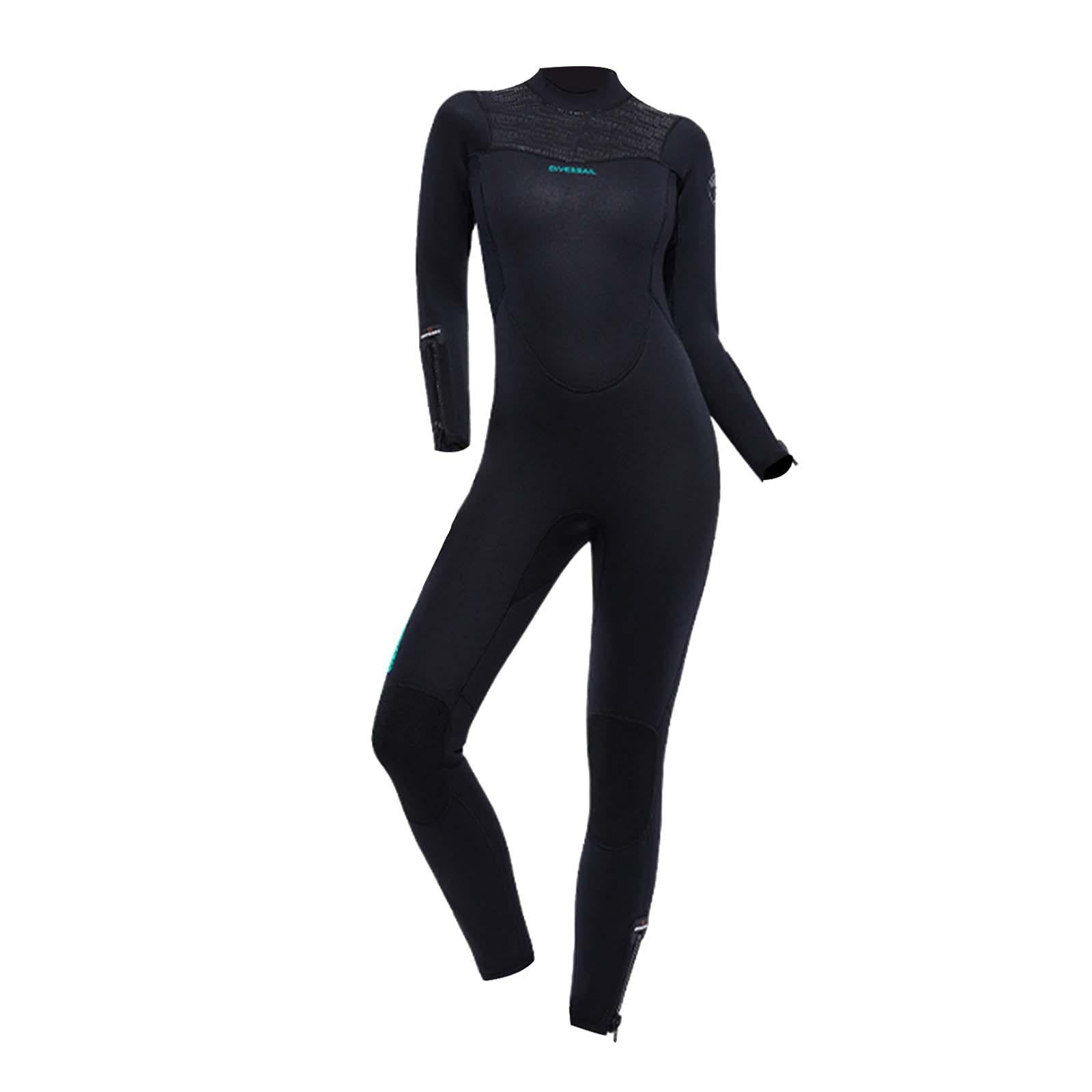 Diving Wetsuit Sailing Keep Warm Thermal Full suits Workout Back Zip Wetsuit L Female Black