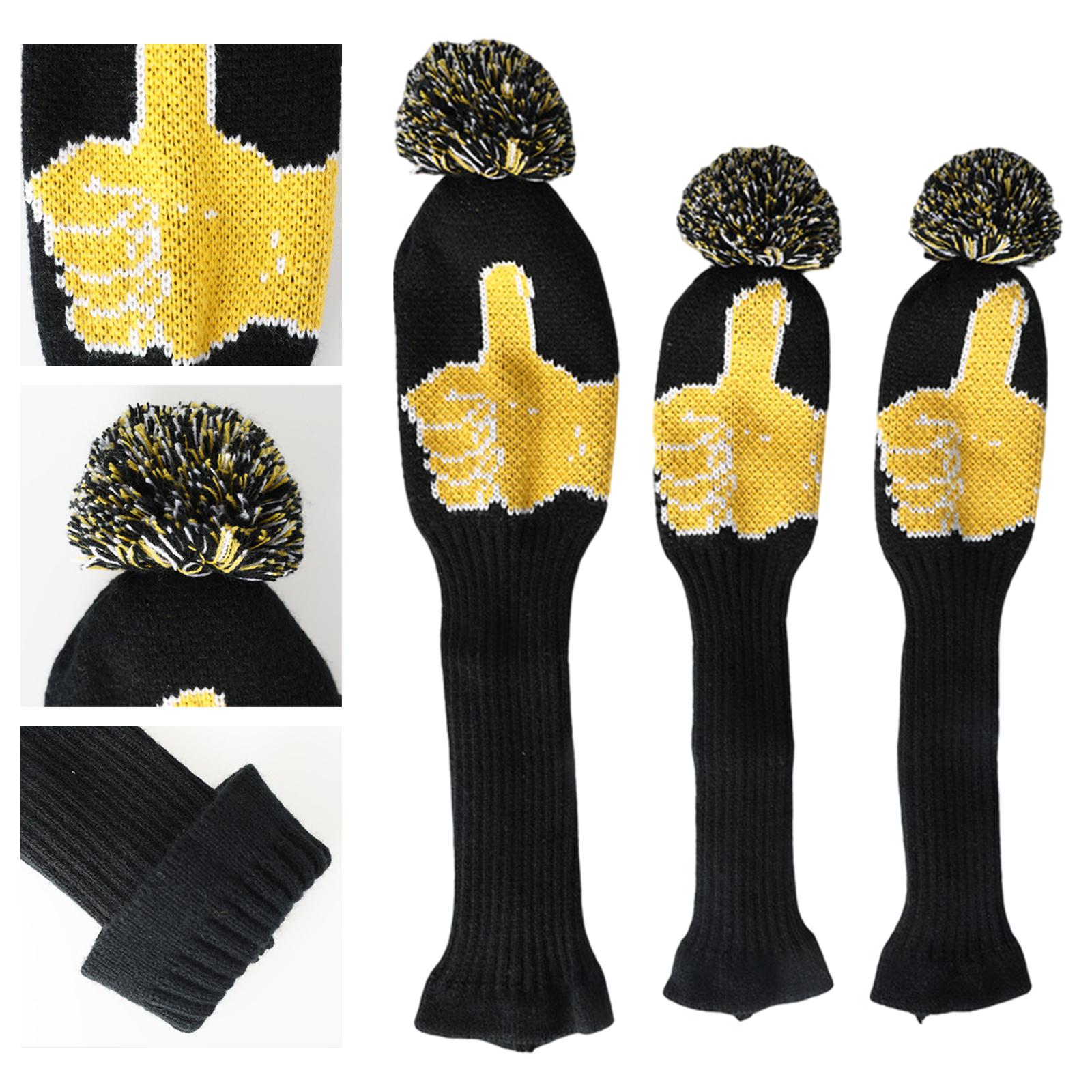 Knitted Golf Club Head Cover Wood Golf Covers for Practice Training Player