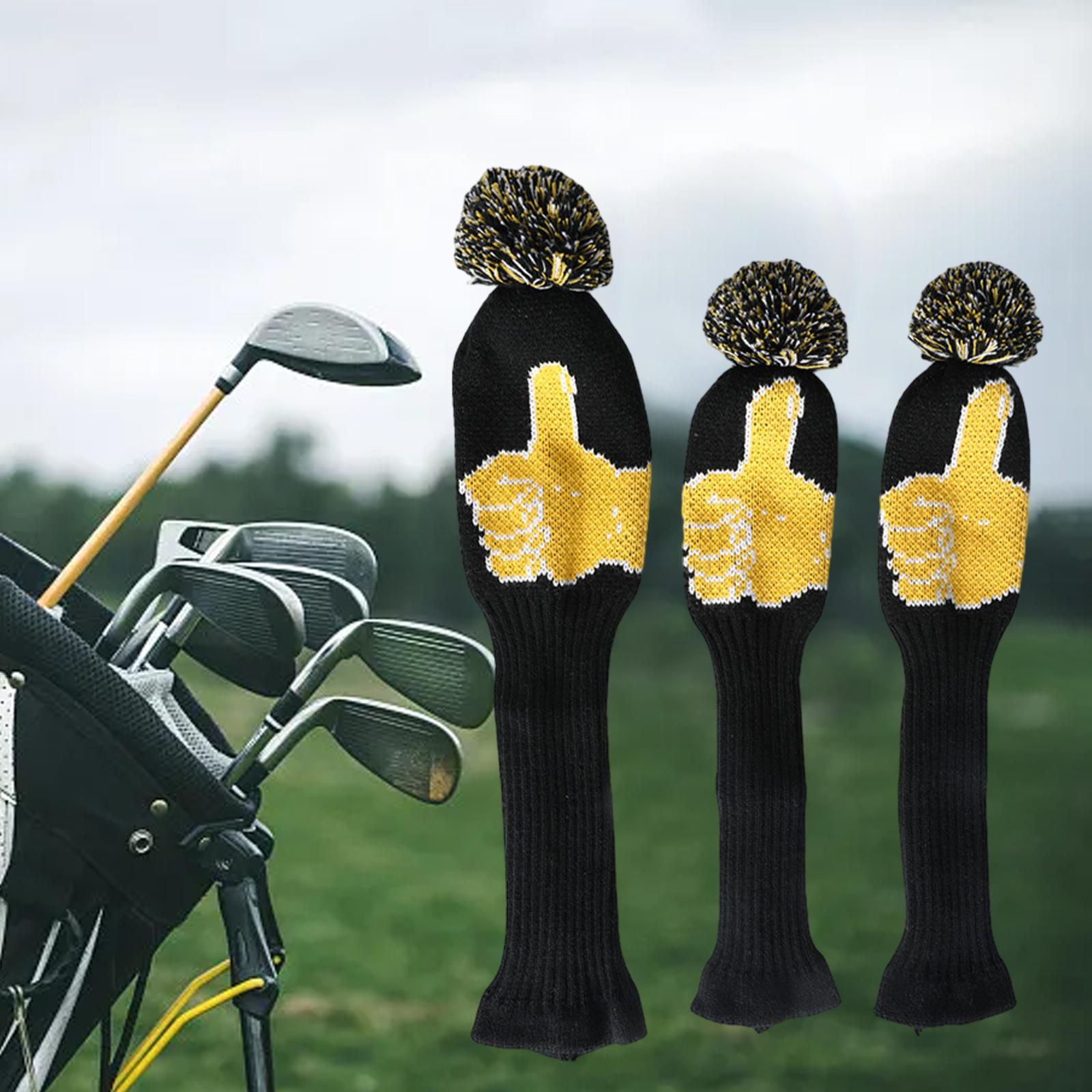 Knitted Golf Club Head Cover Wood Golf Covers for Practice Training Player
