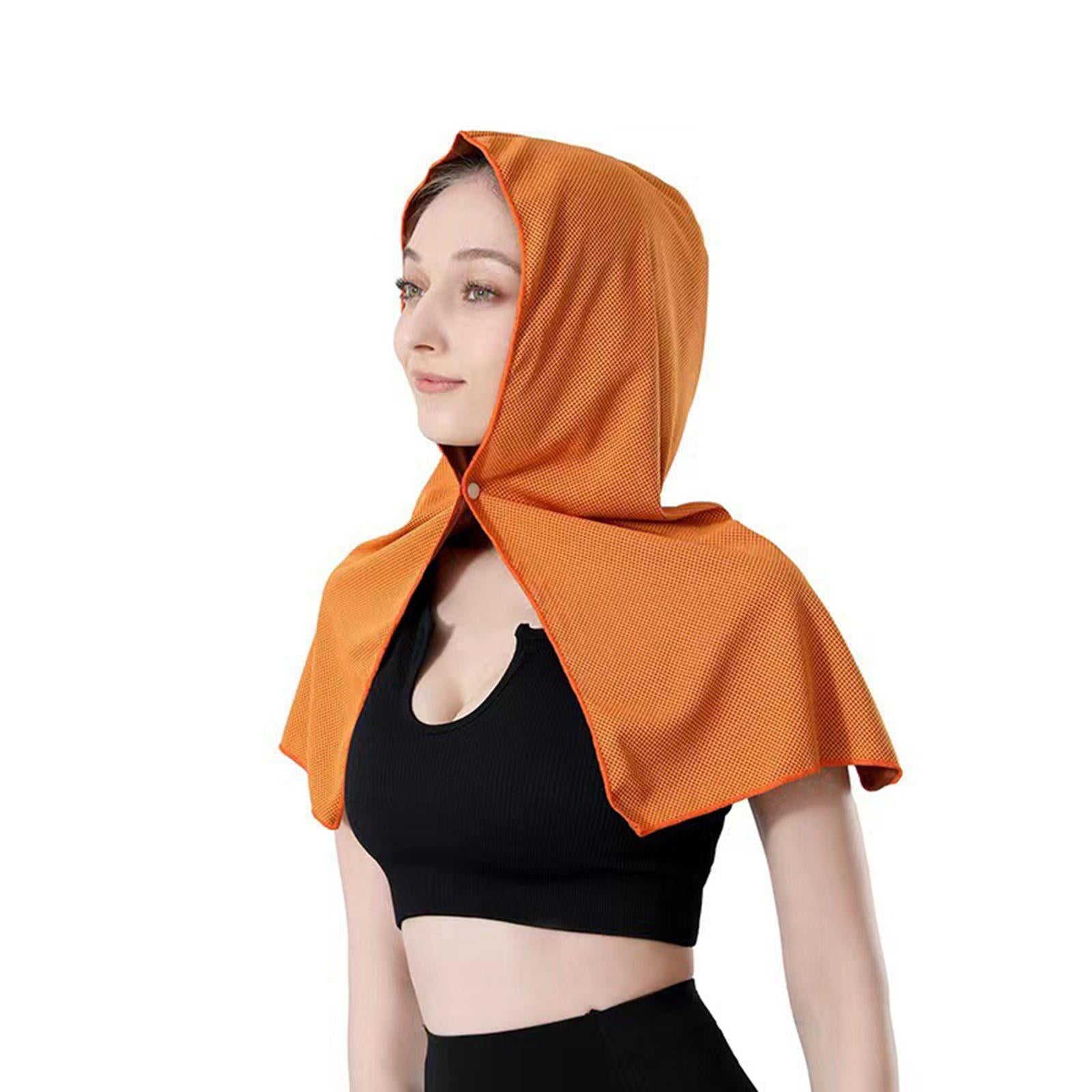 Cooling Towel Neck Wrap Absorbent Sweat Towel for Hot Weather Sports Orange