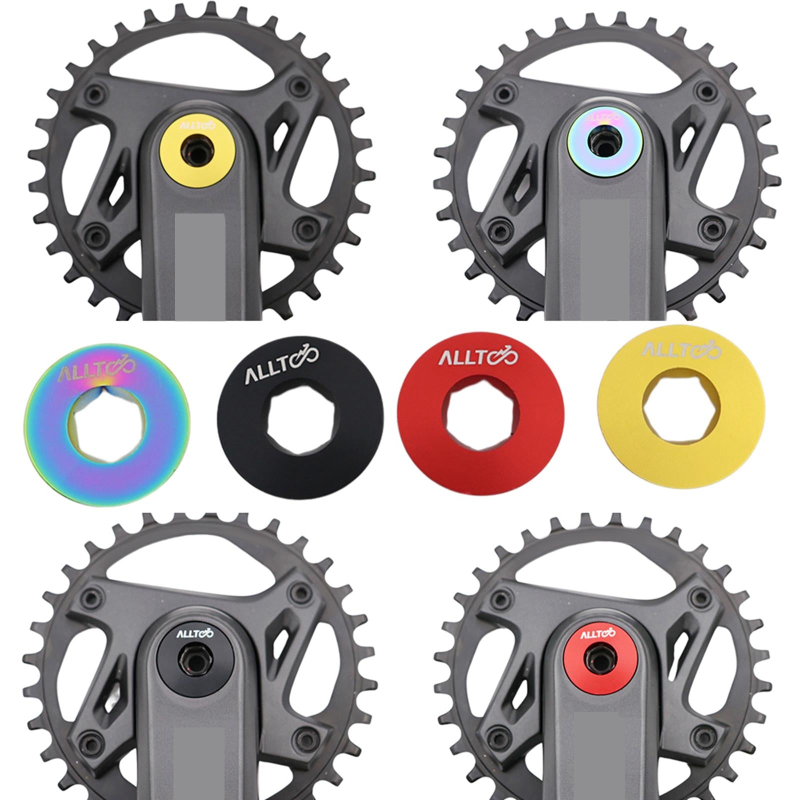 Bike Crankset Screw Bike Crank Bolt Crank Screw Cover for BMX Mountain Bikes Gold