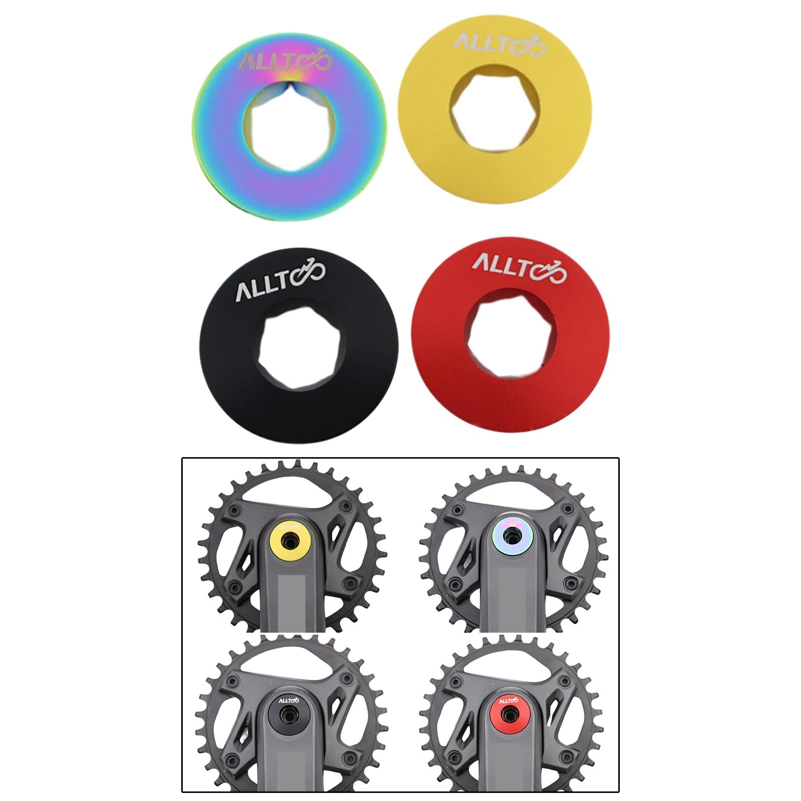 Bike Crankset Screw Bike Crank Bolt Crank Screw Cover for BMX Mountain Bikes Gold