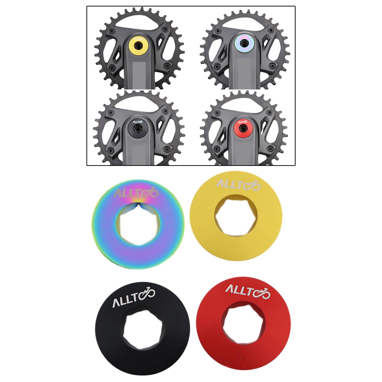 Bike Crankset Screw Bike Crank Bolt Crank Screw Cover for BMX Mountain Bikes Gold