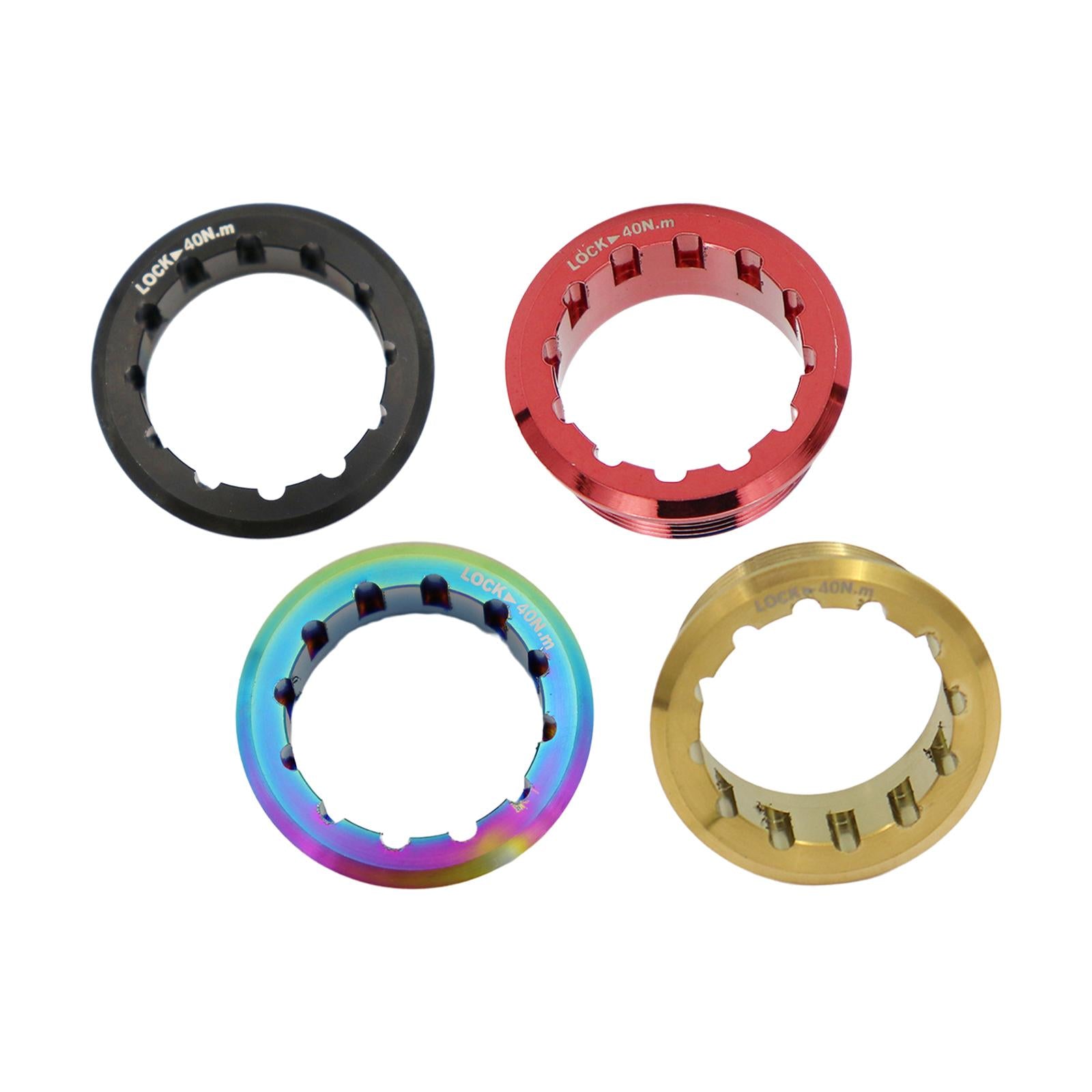 Flywheel Ring Covers Waterproof Titanium Alloy Bike Cassette Lock Rings Black