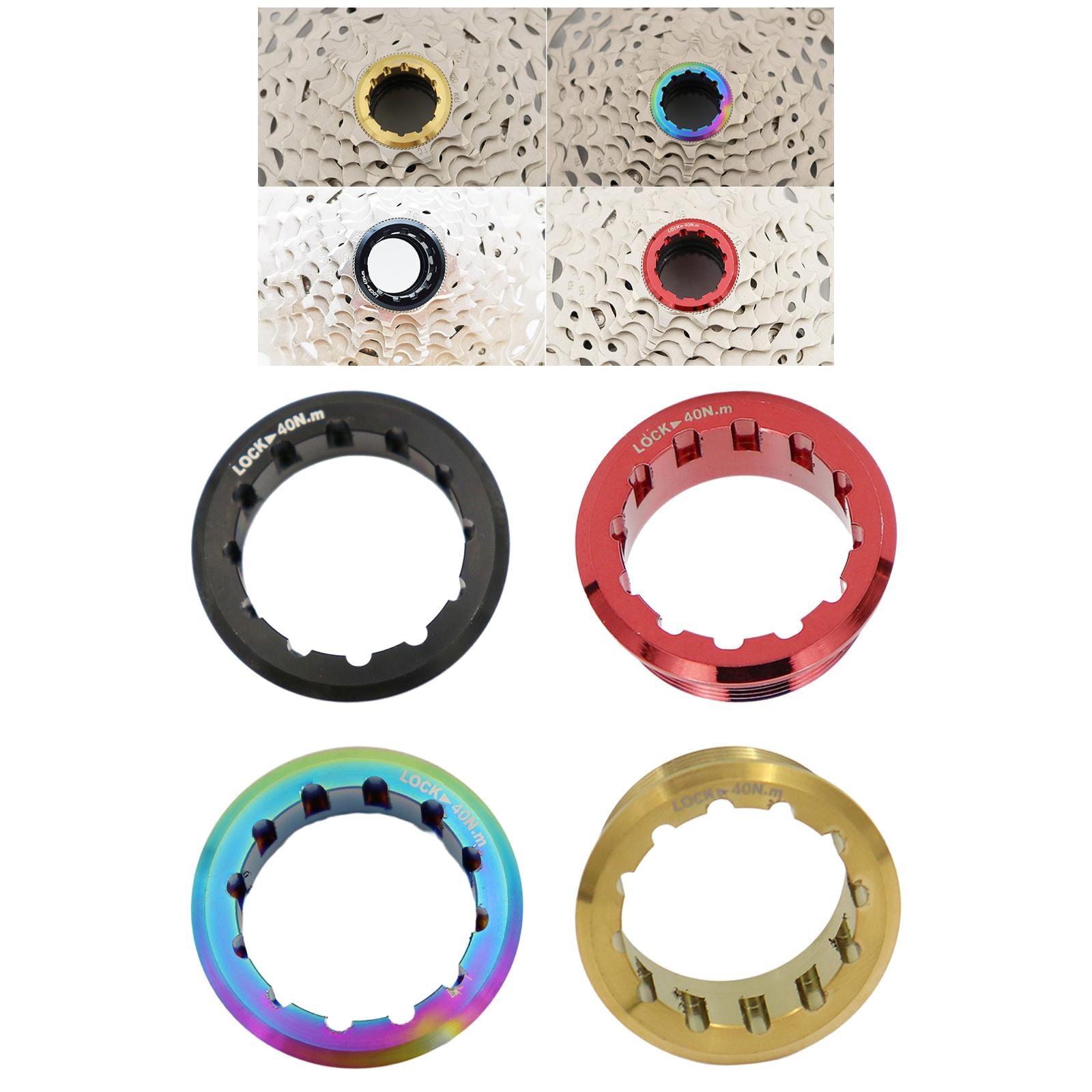 Flywheel Ring Covers Waterproof Titanium Alloy Bike Cassette Lock Rings Black