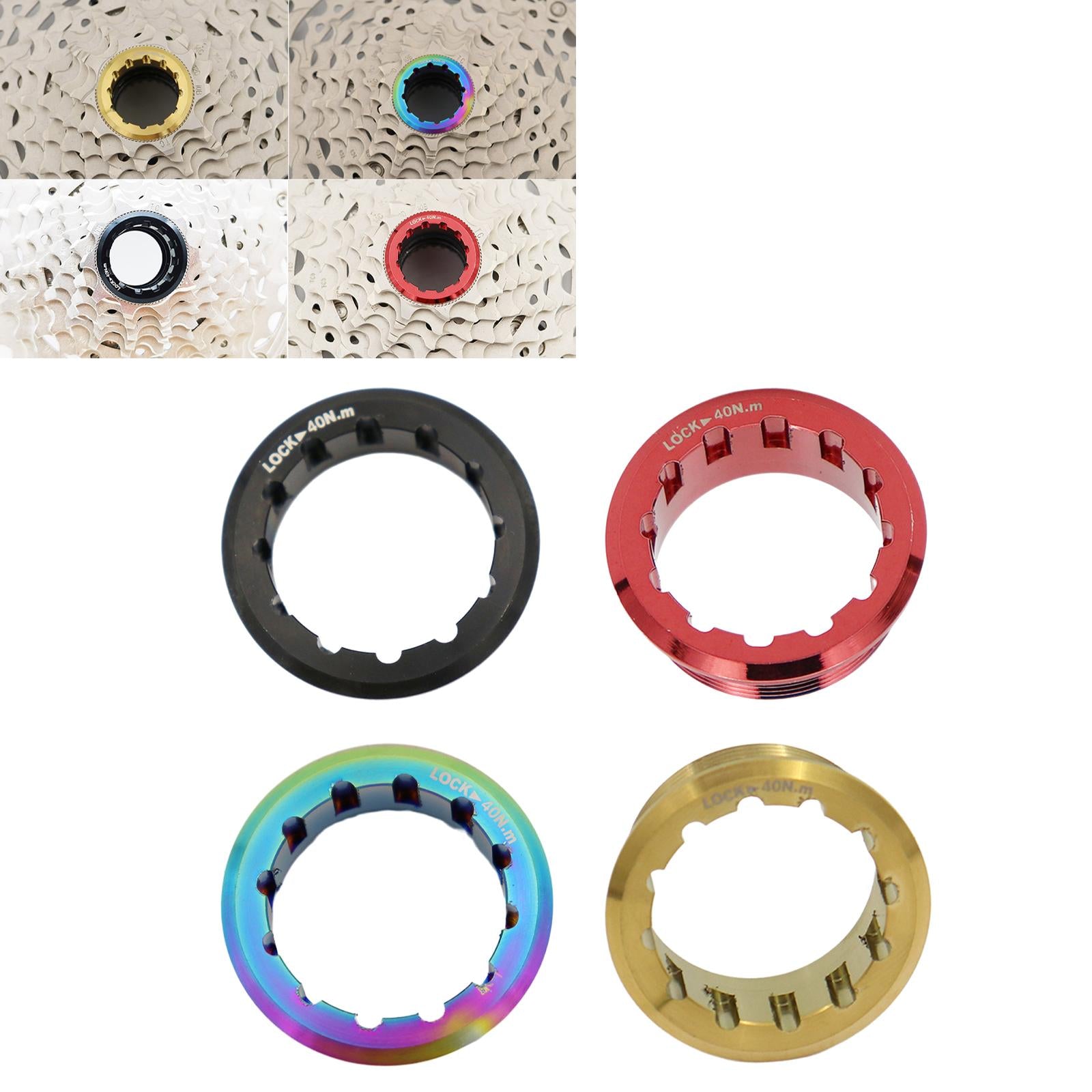 Flywheel Ring Covers Waterproof Titanium Alloy Bike Cassette Lock Rings Black