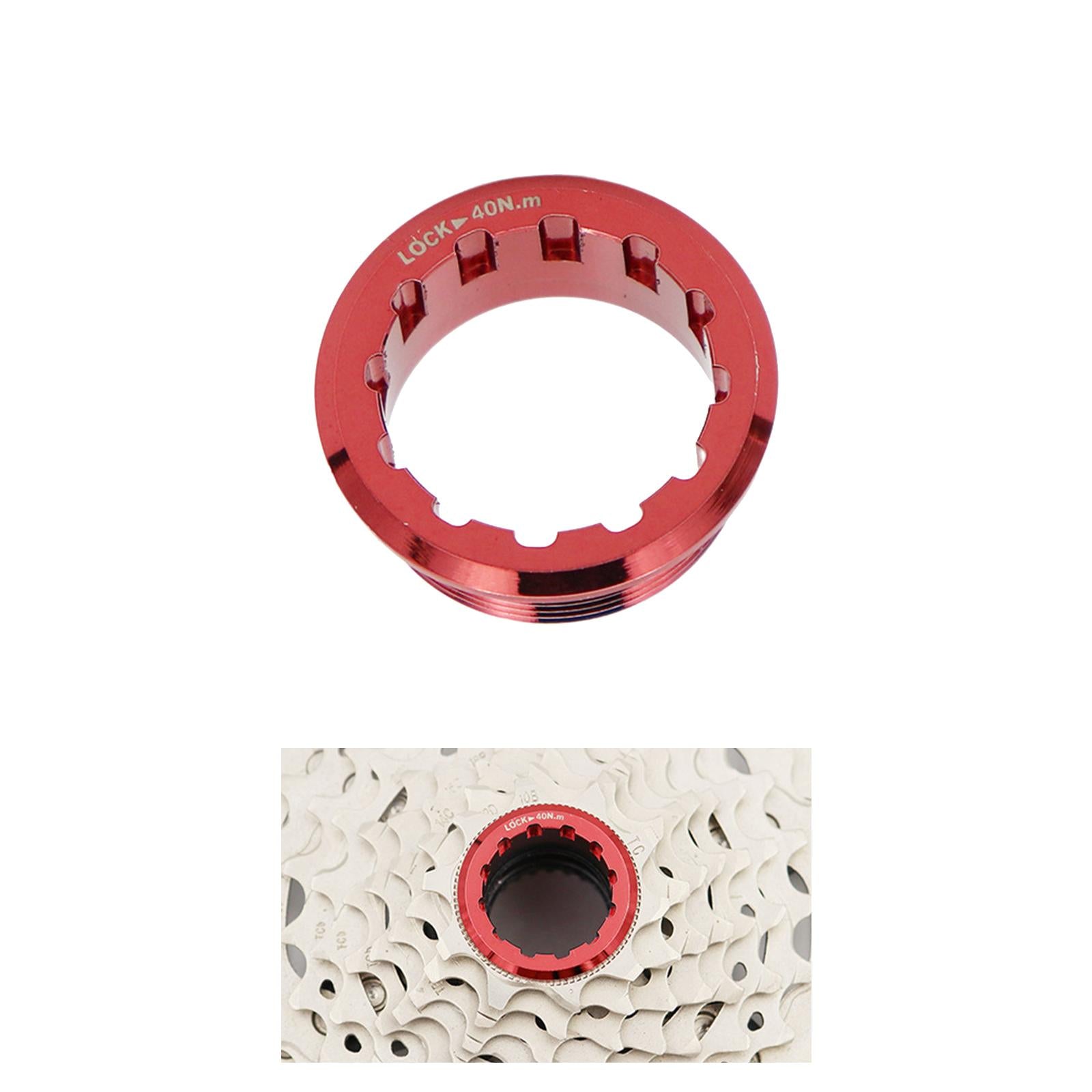 Flywheel Ring Covers Waterproof Titanium Alloy Bike Cassette Lock Rings Red