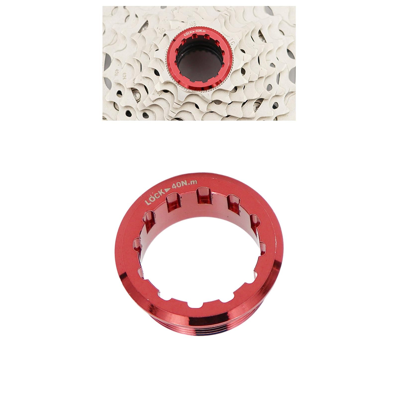 Flywheel Ring Covers Waterproof Titanium Alloy Bike Cassette Lock Rings Red