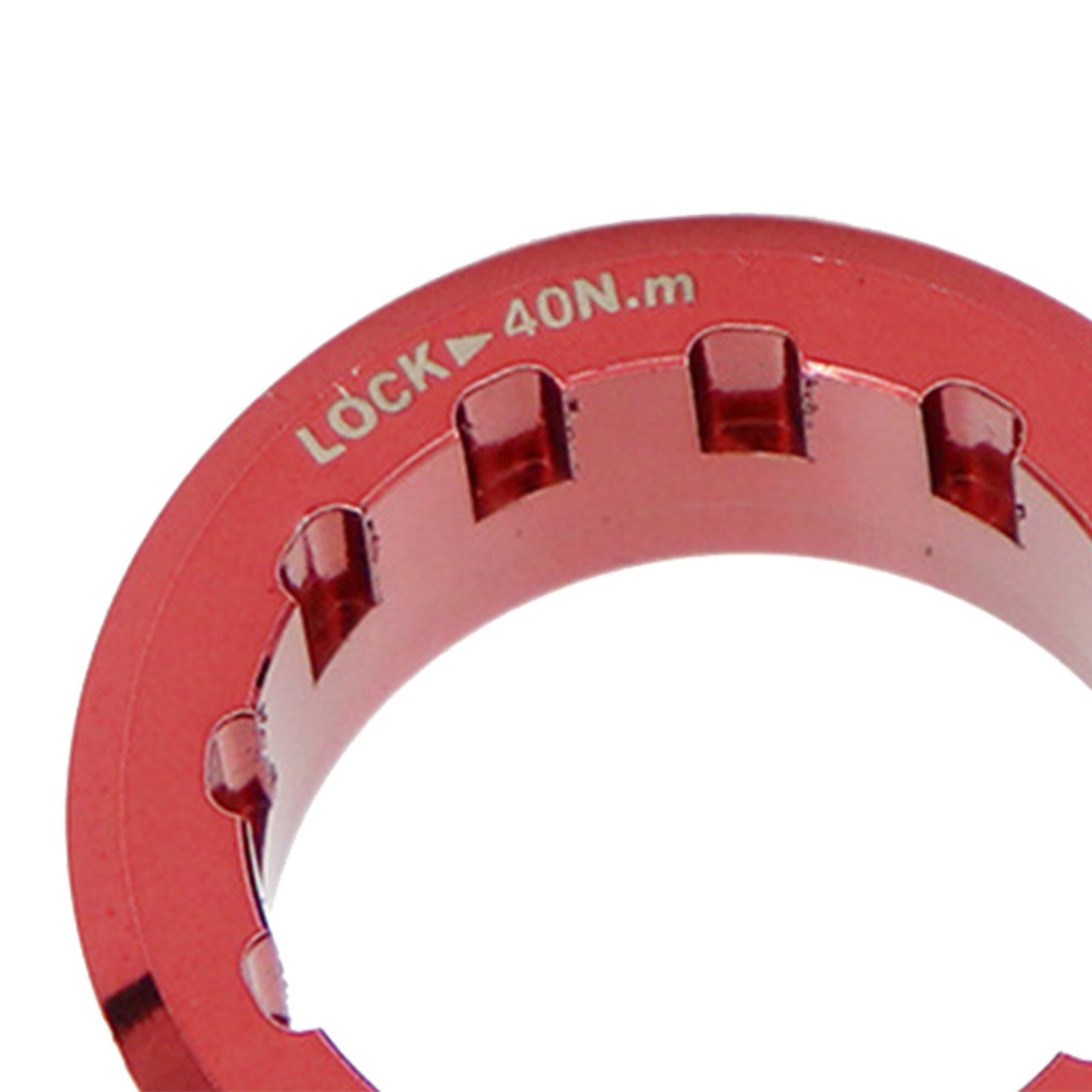 Flywheel Ring Covers Waterproof Titanium Alloy Bike Cassette Lock Rings Red