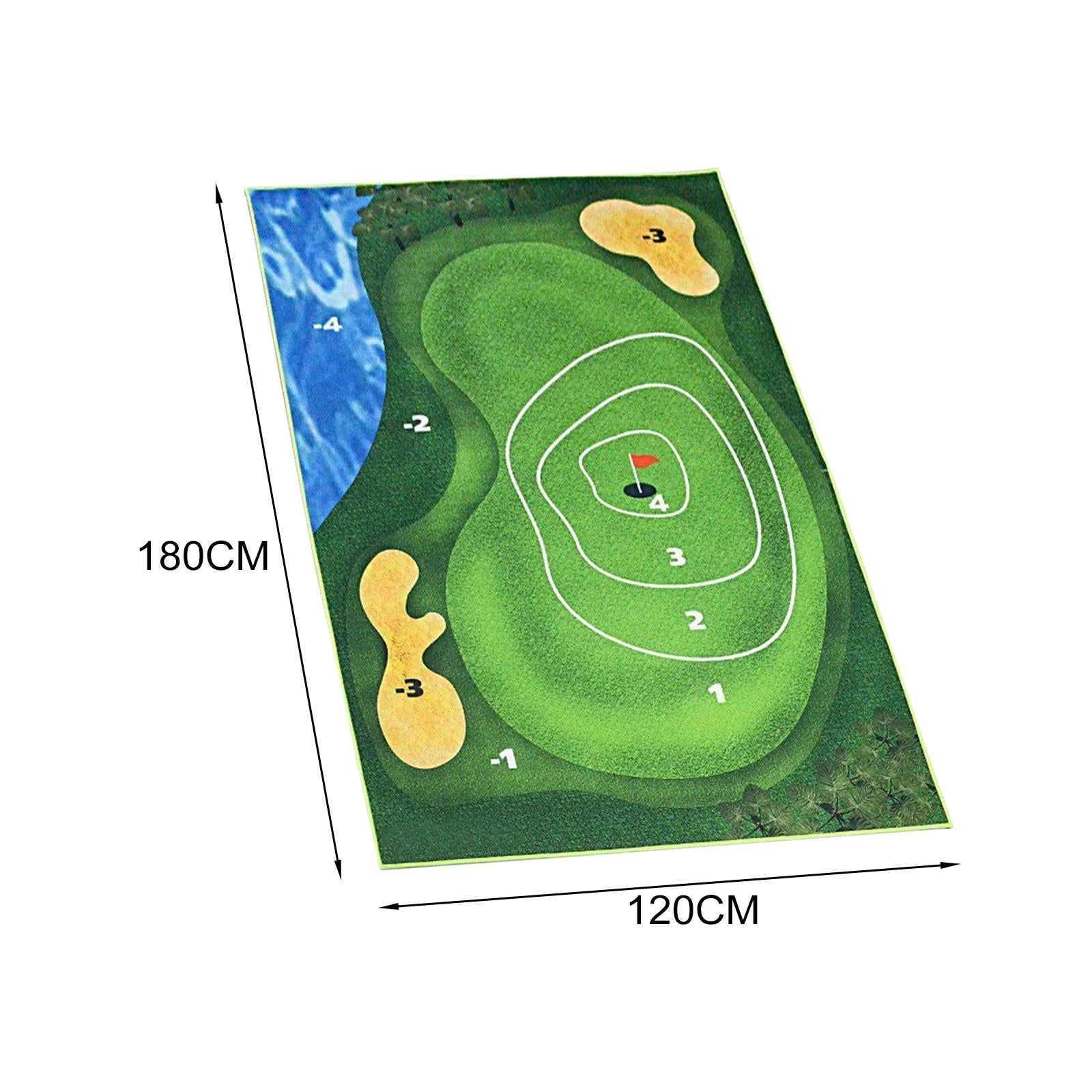 Golf Game Mat Golf Game Set Practice Mat with Chipping Mat Golf Training Aid 120cmx180cm