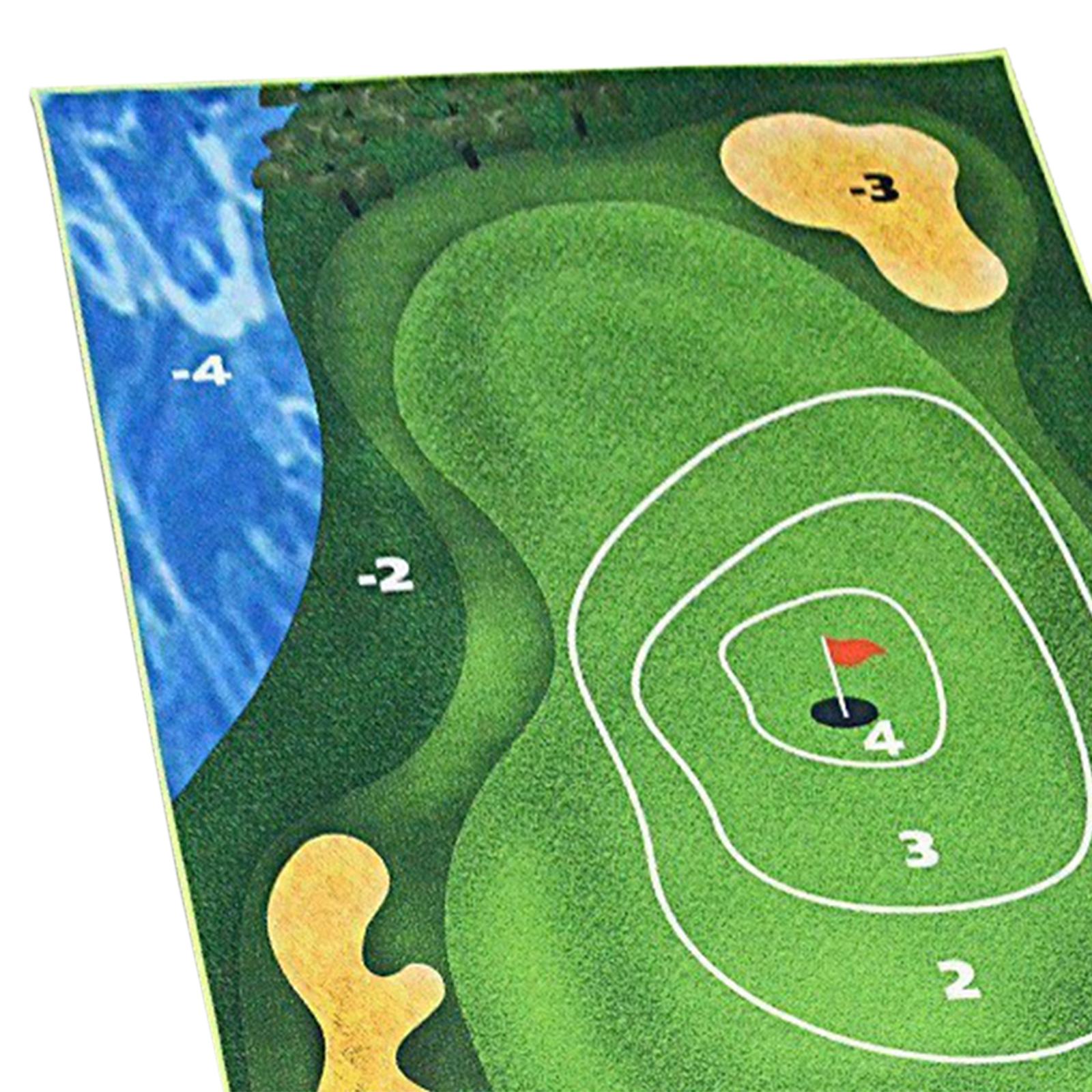 Golf Game Mat Golf Game Set Practice Mat with Chipping Mat Golf Training Aid 80cmx150cm