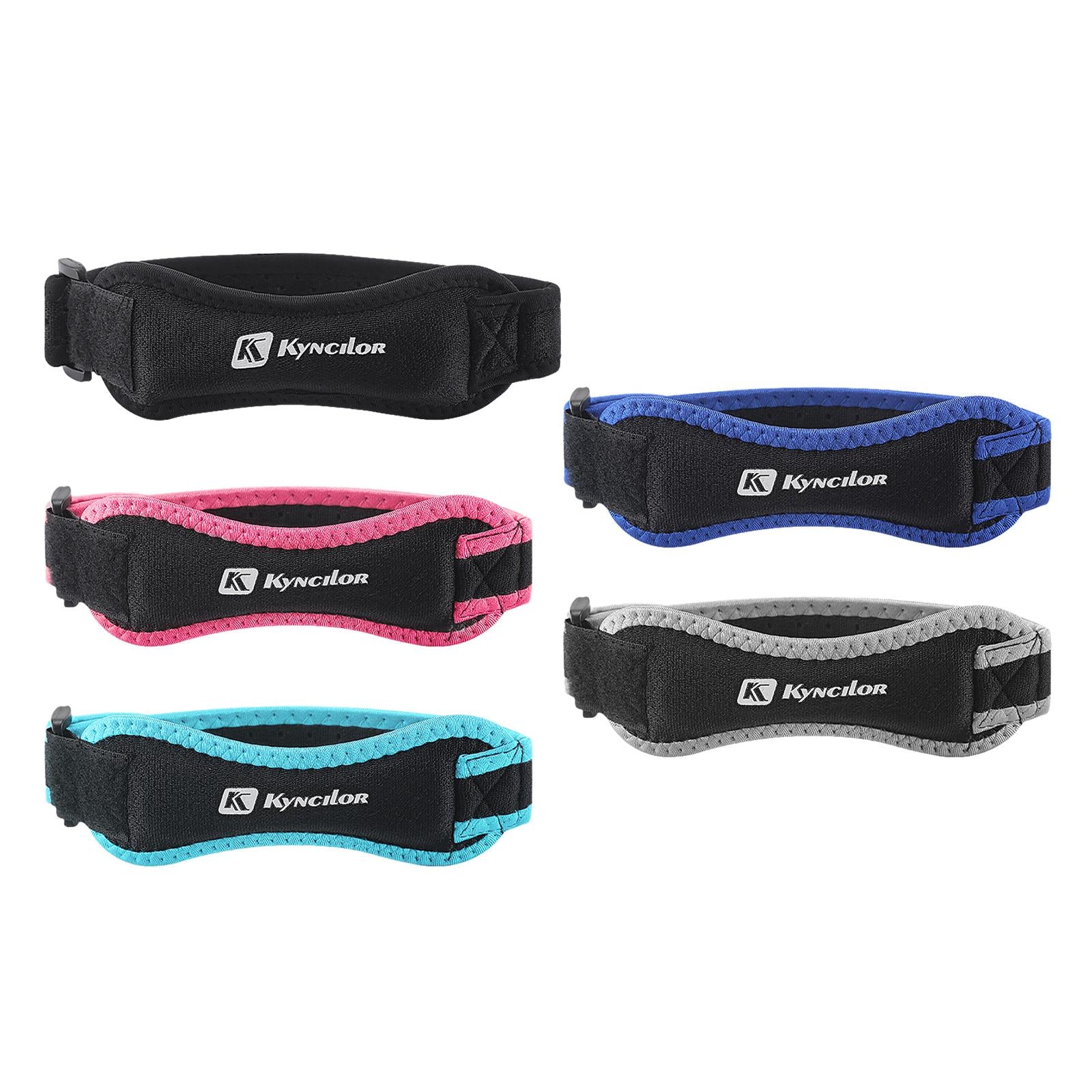 4xPatella Stabilizer Strap Running Gym Squats Patella Strap Knee Brace Support Black