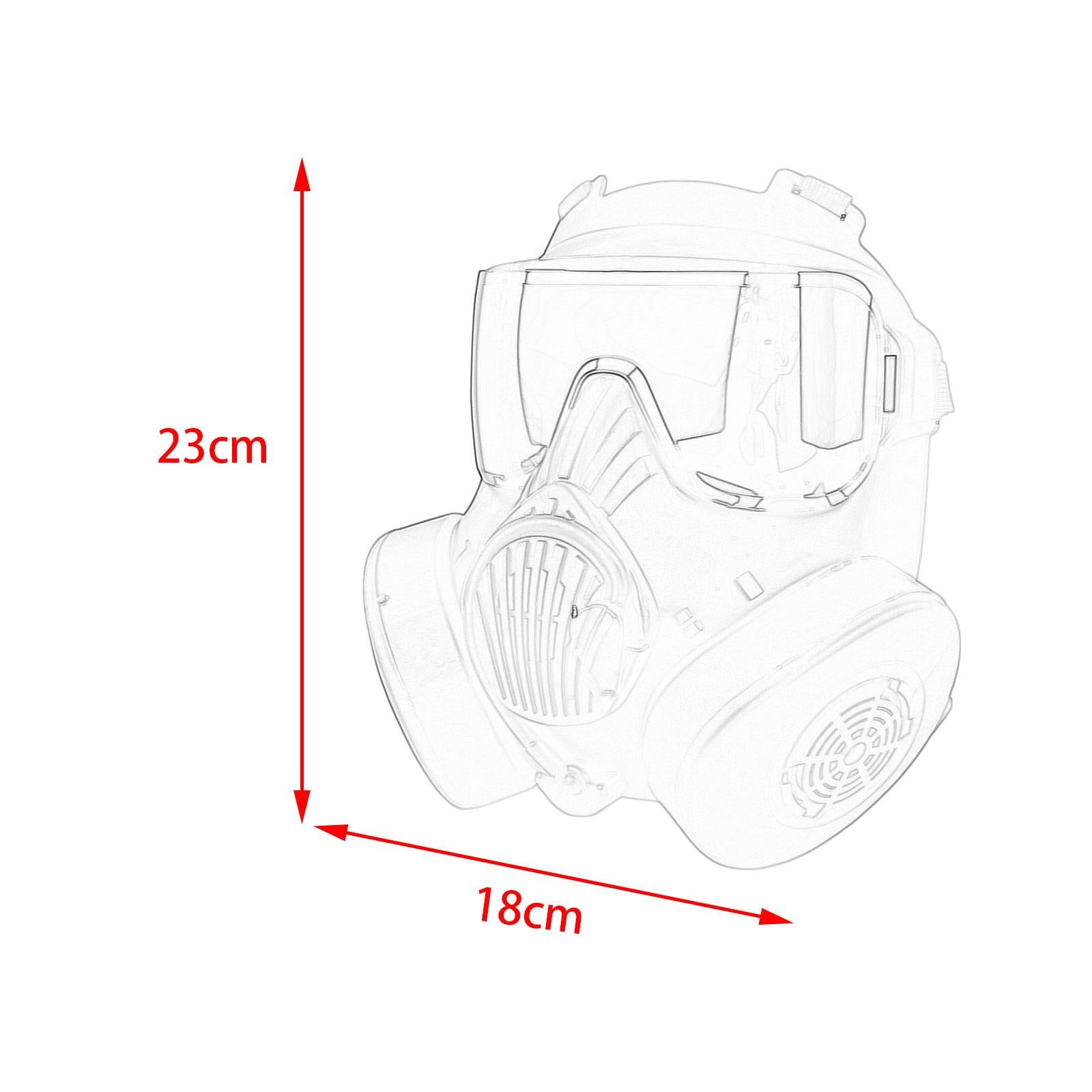 CS Mask with Fan Cover for Cosplay Costume Riding Wargame Silver Lens