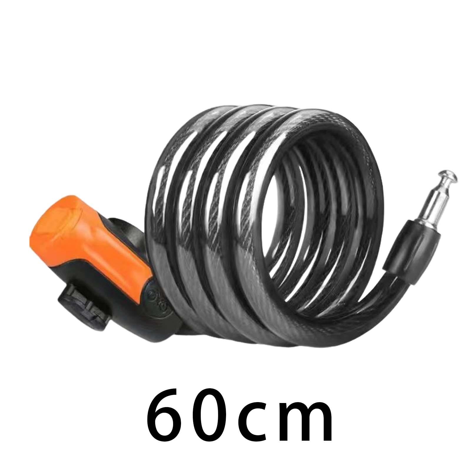 Bike Lock Cable with Key Steel Padlock for Doors Outdoor Equipment Motorbike 0.6m