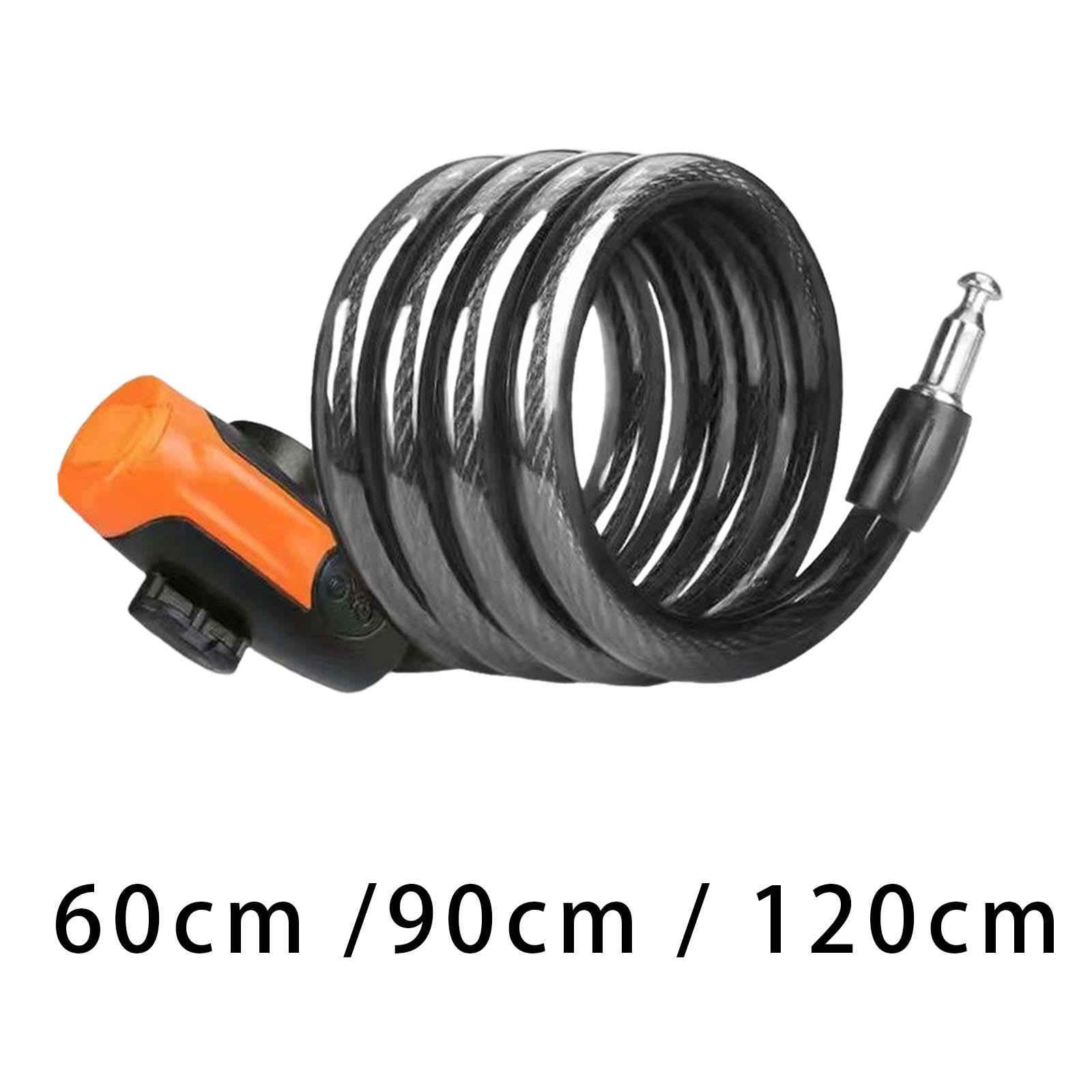 Bike Lock Cable with Key Steel Padlock for Doors Outdoor Equipment Motorbike 0.6m