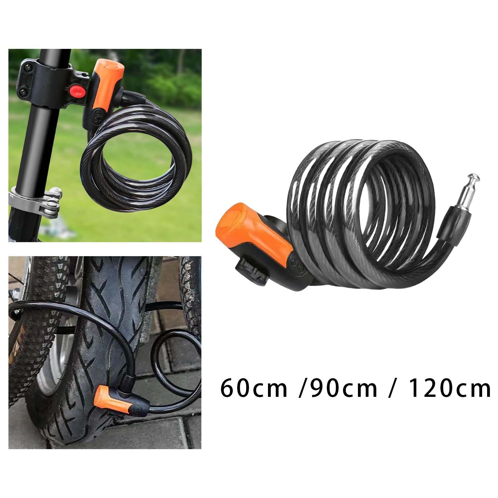Bike Lock Cable with Key Steel Padlock for Doors Outdoor Equipment Motorbike 0.6m