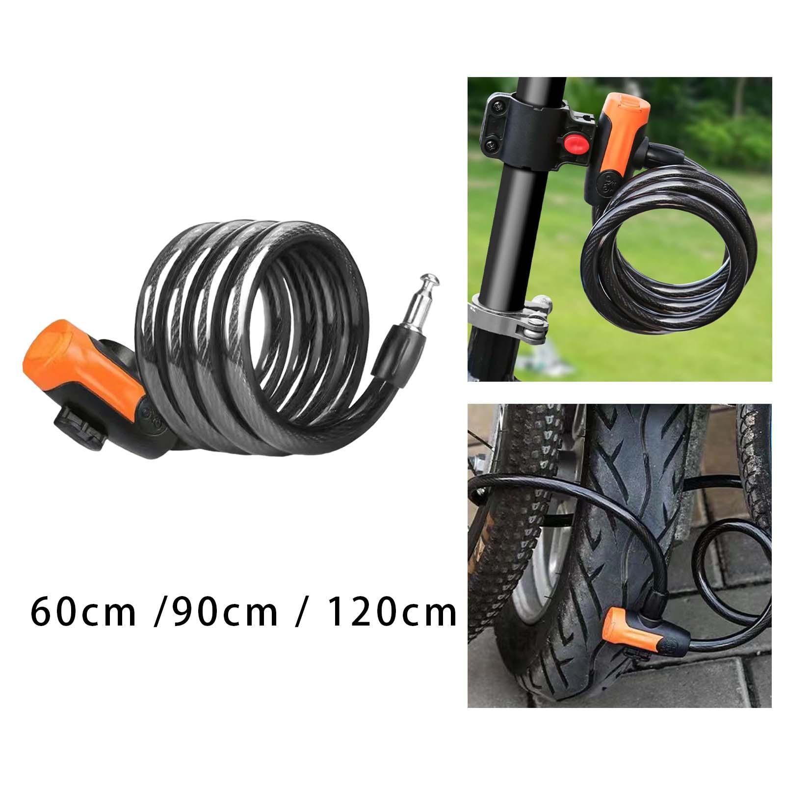 Bike Lock Cable with Key Steel Padlock for Doors Outdoor Equipment Motorbike 0.6m