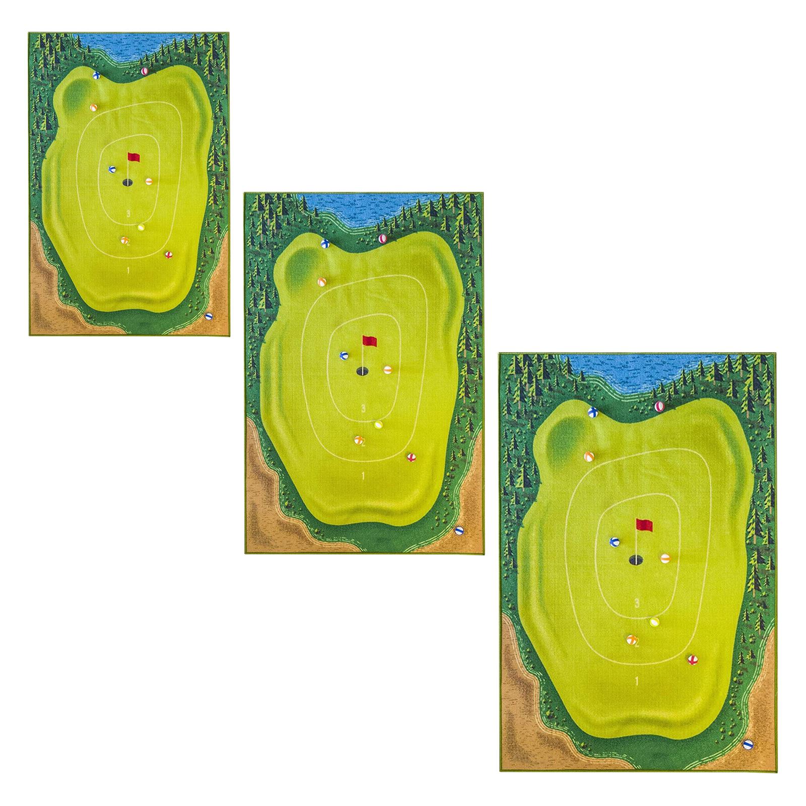 Casual Golf Game Golf Practice Mats Mini Golf Course Golf Training Equipment 100cmx60cm