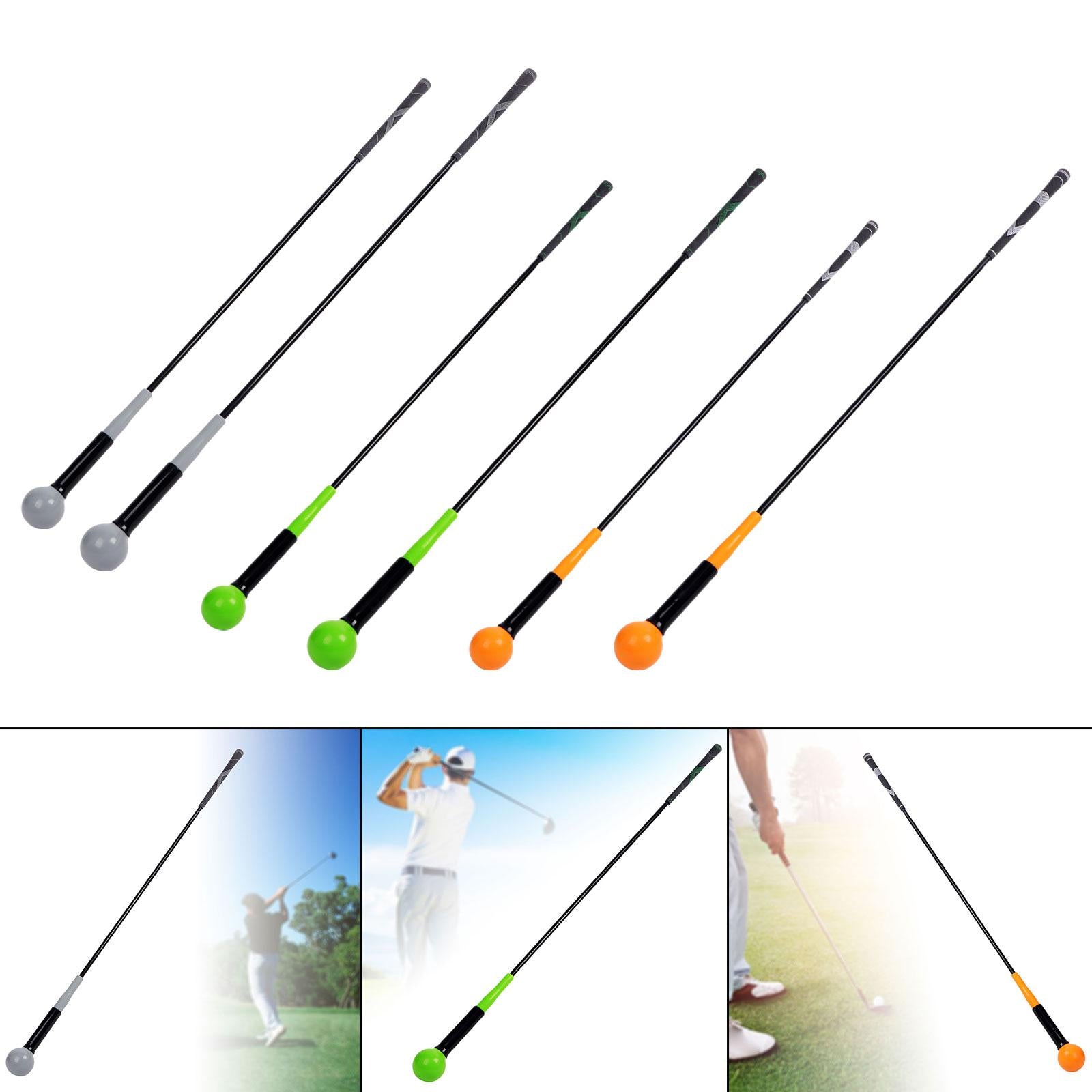 Golf Swing Trainer Practice Swing Rod for Tempo Strength Position Correction Gray 100cm