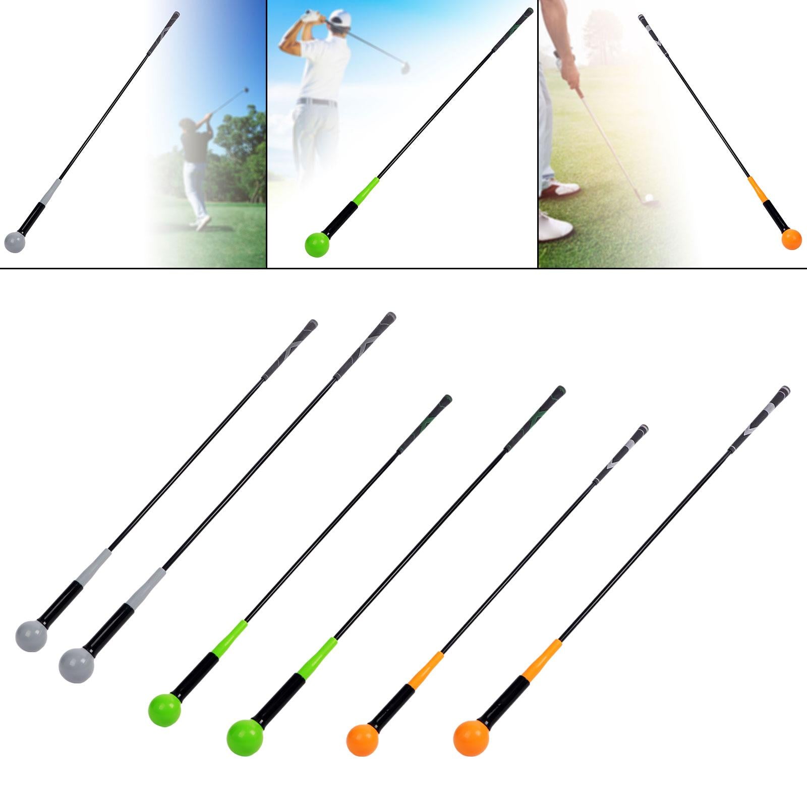 Golf Swing Trainer Practice Swing Rod for Tempo Strength Position Correction Gray 100cm