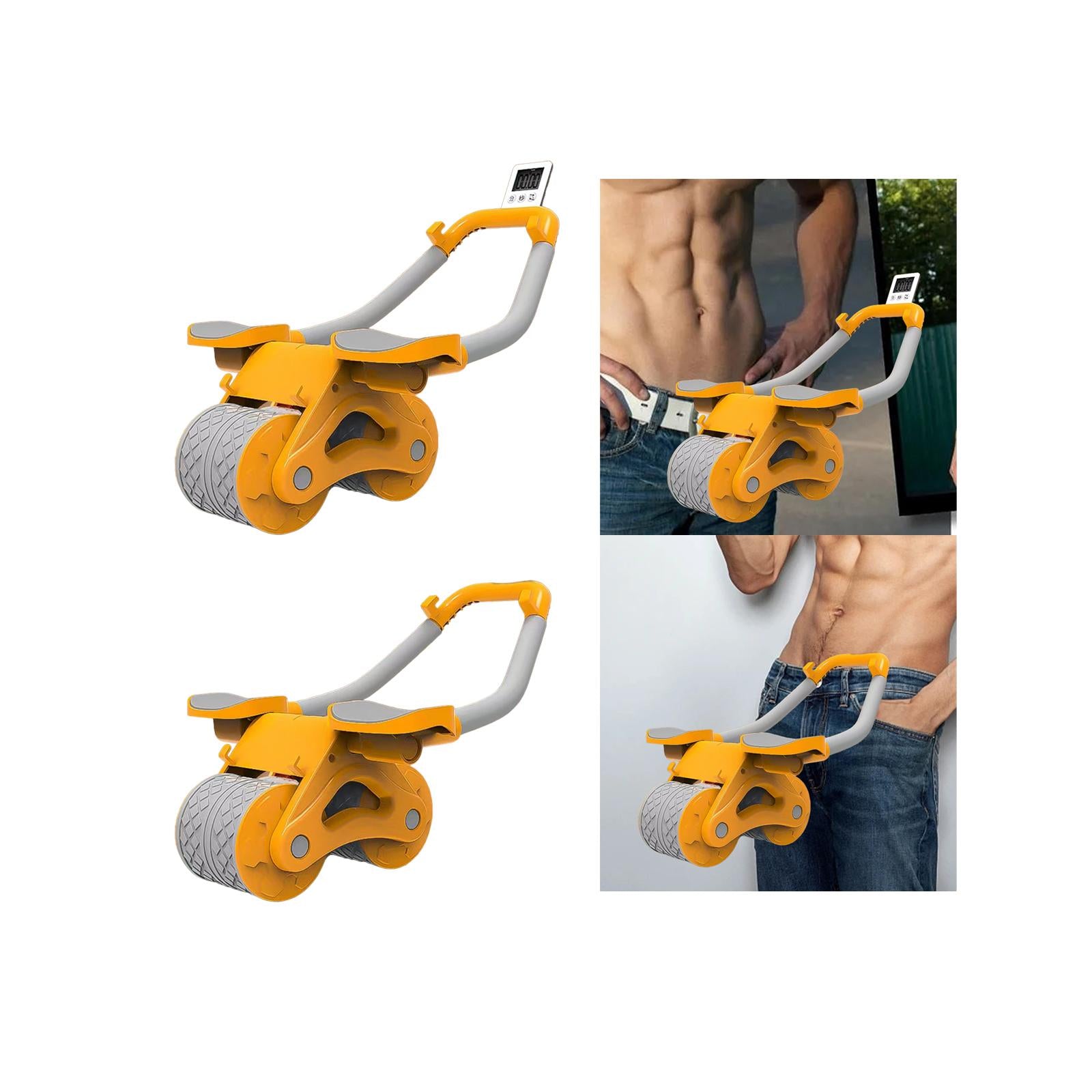 Abdominal Roller Wheel Ab Machine for Men Women Exercise Wheels for Home Gym with Timer