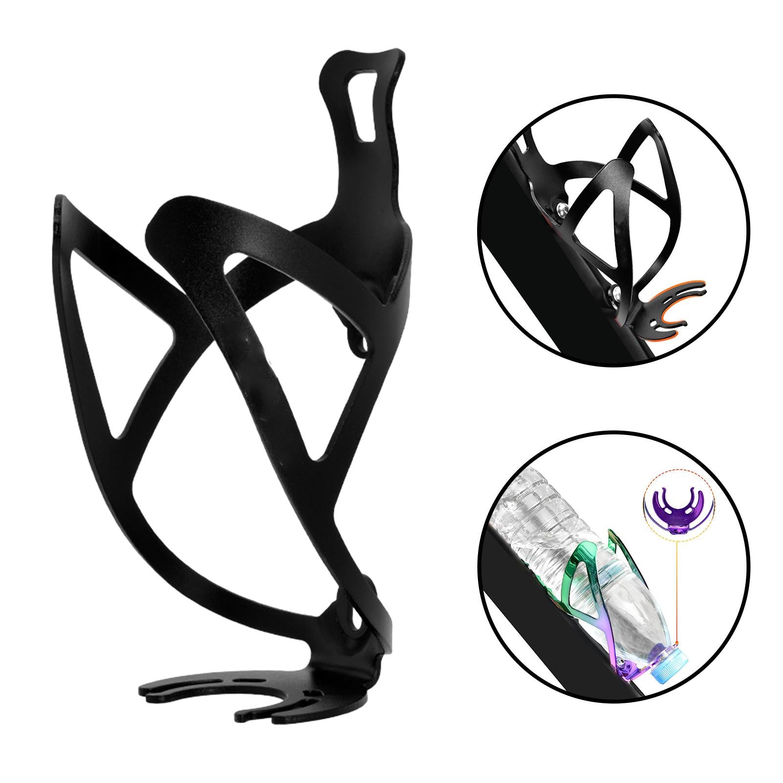Bike Water Bottle Holder Ultralight for Road Bikes Biking Accessories Riding Black