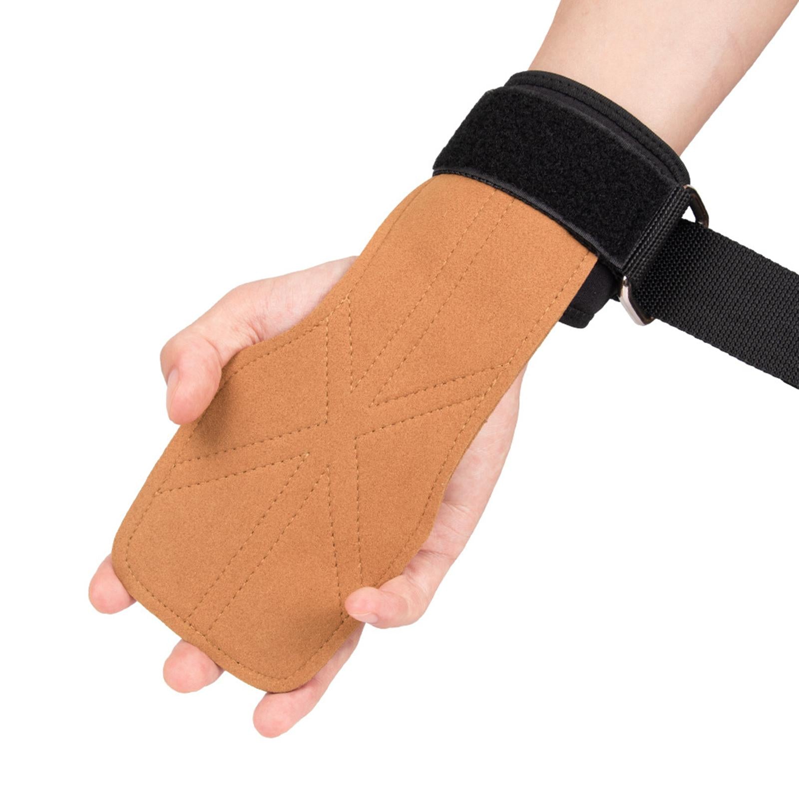 Lifting Wrist Support Wraps Premium Hand Grips for Gym Dumbbell Powerlifting brown