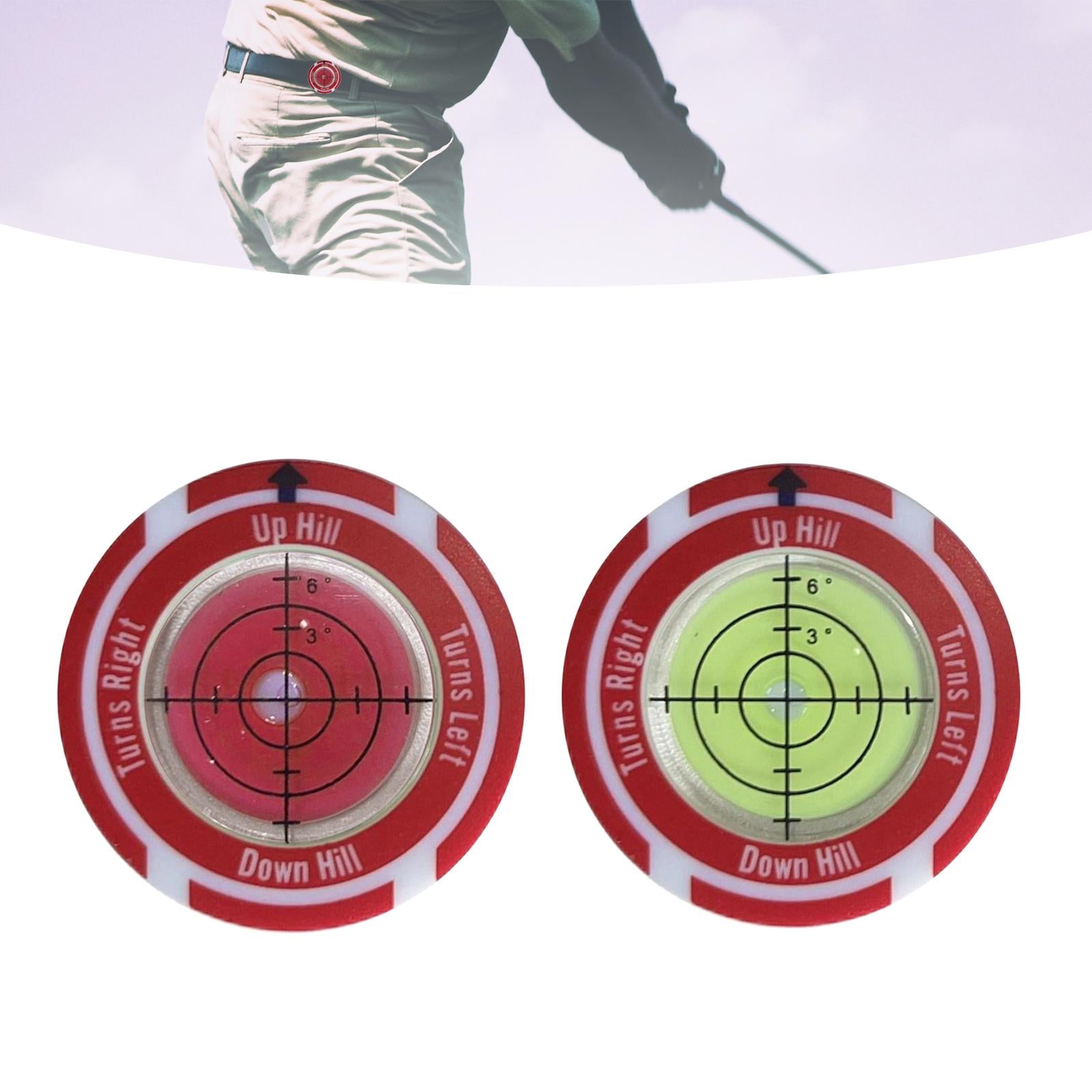 Golf Ball Marker Portable Hat Clip Outdoor Putting Aid Tool Golf Accessory Red