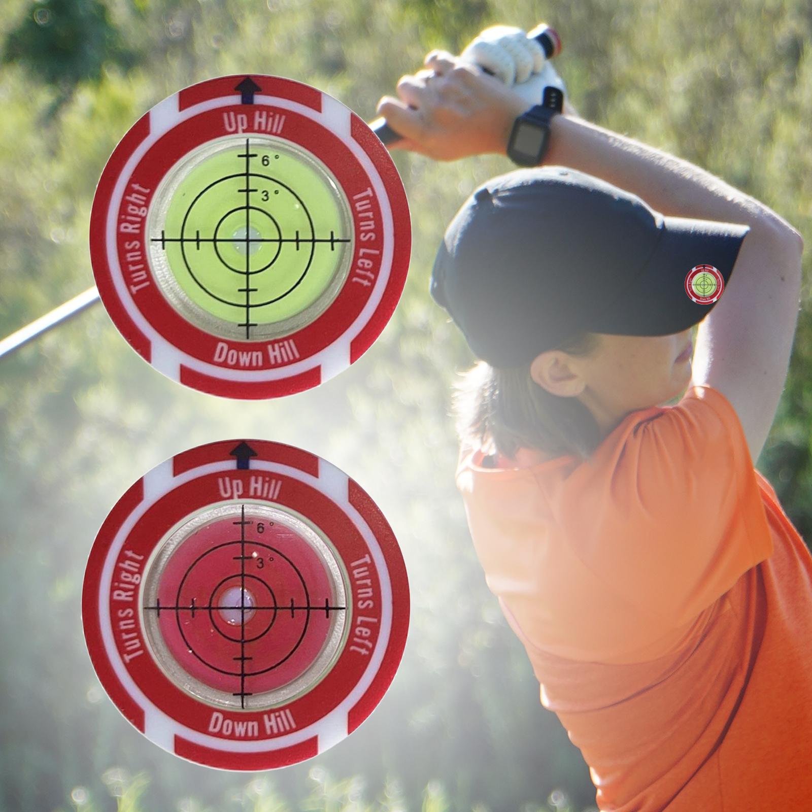 Golf Ball Marker Portable Hat Clip Outdoor Putting Aid Tool Golf Accessory Red
