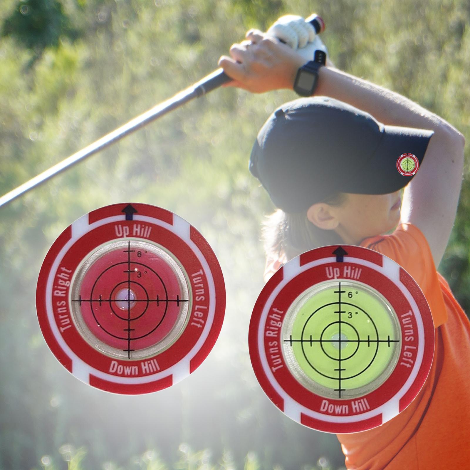 Golf Ball Marker Portable Hat Clip Outdoor Putting Aid Tool Golf Accessory Red