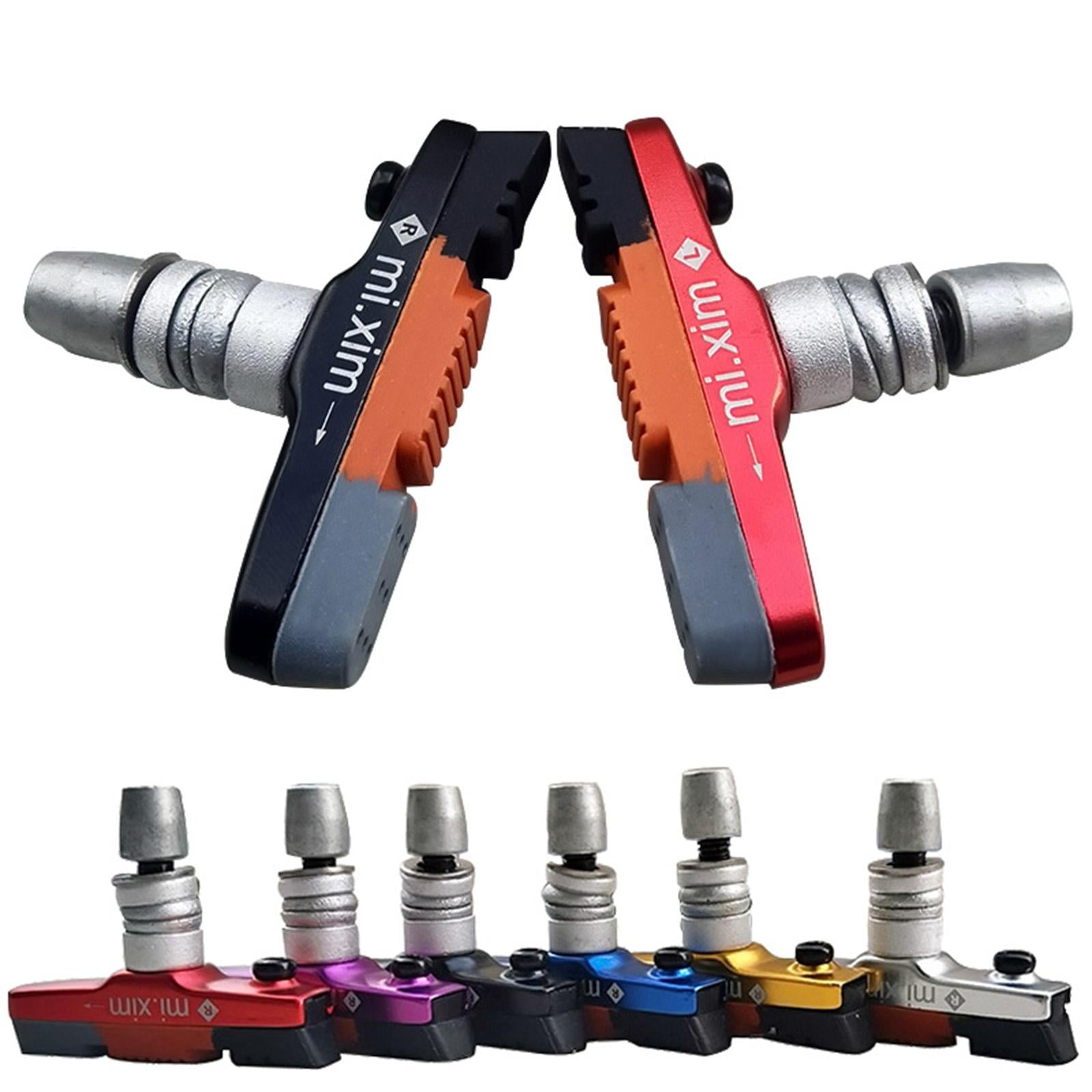 2Pcs Brake Pads Shoes Easy to Store Bike Parts Replaceable V Type Brake Pads red